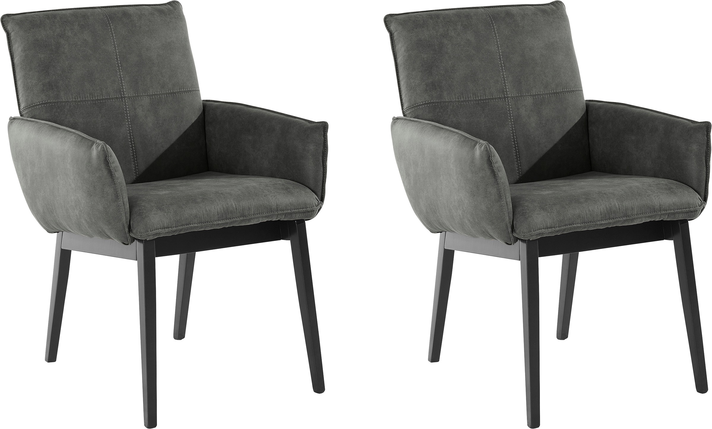 Home affaire Armlehnstuhl "Model 6" (Set) 2 Stk.Bezug in Microfaser oder Le günstig online kaufen