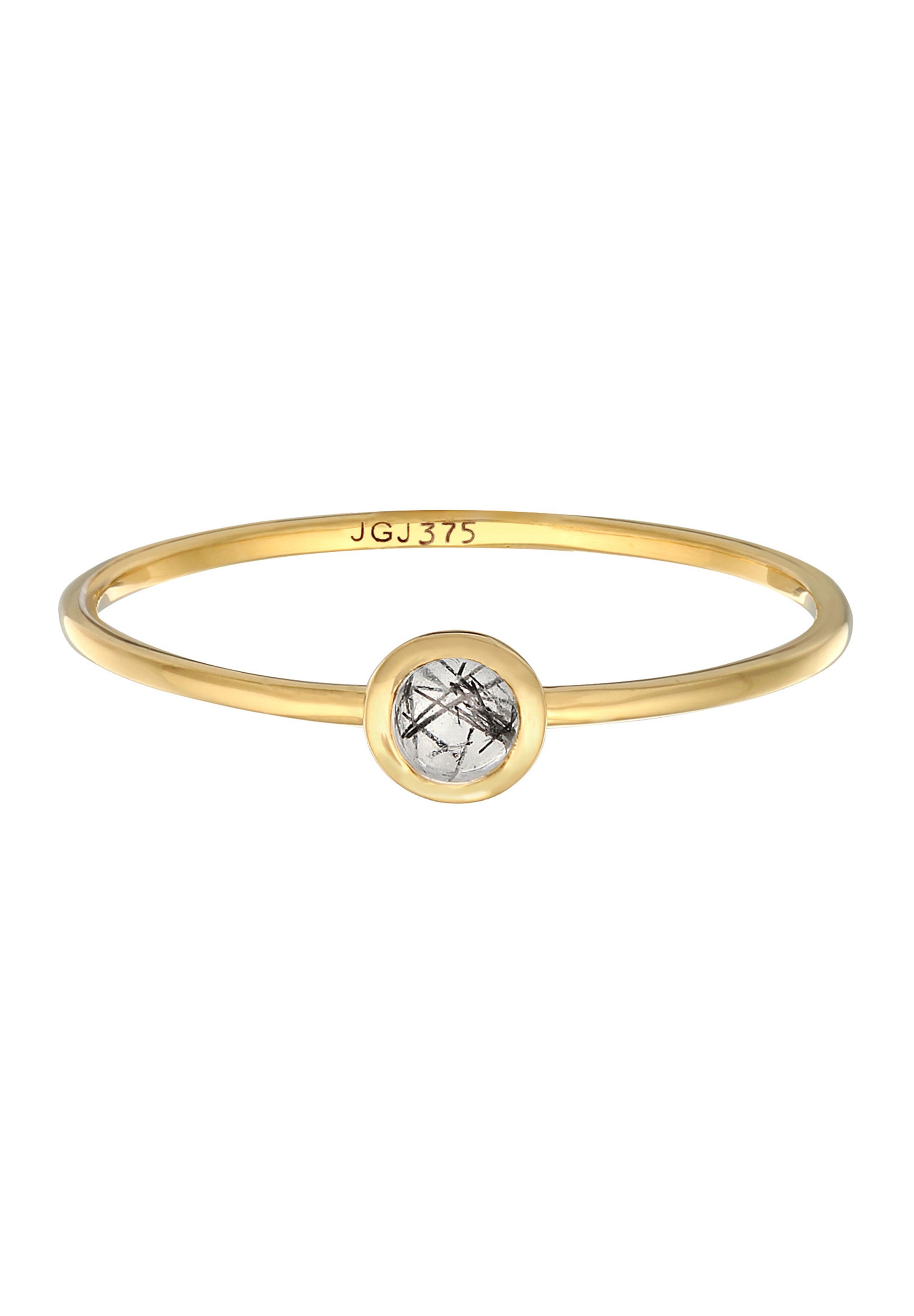 Elli Premium Fingerring »Solitär Mondstein Edelstein 375 Gelbgold«