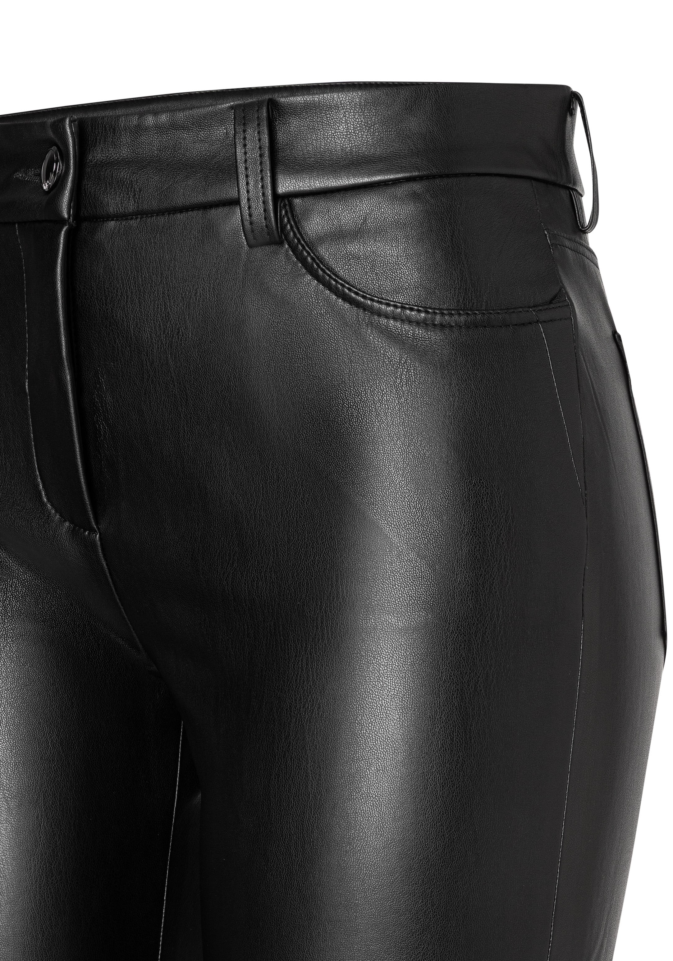 MAC Lederimitathose »SKINNY«, mit Taschen