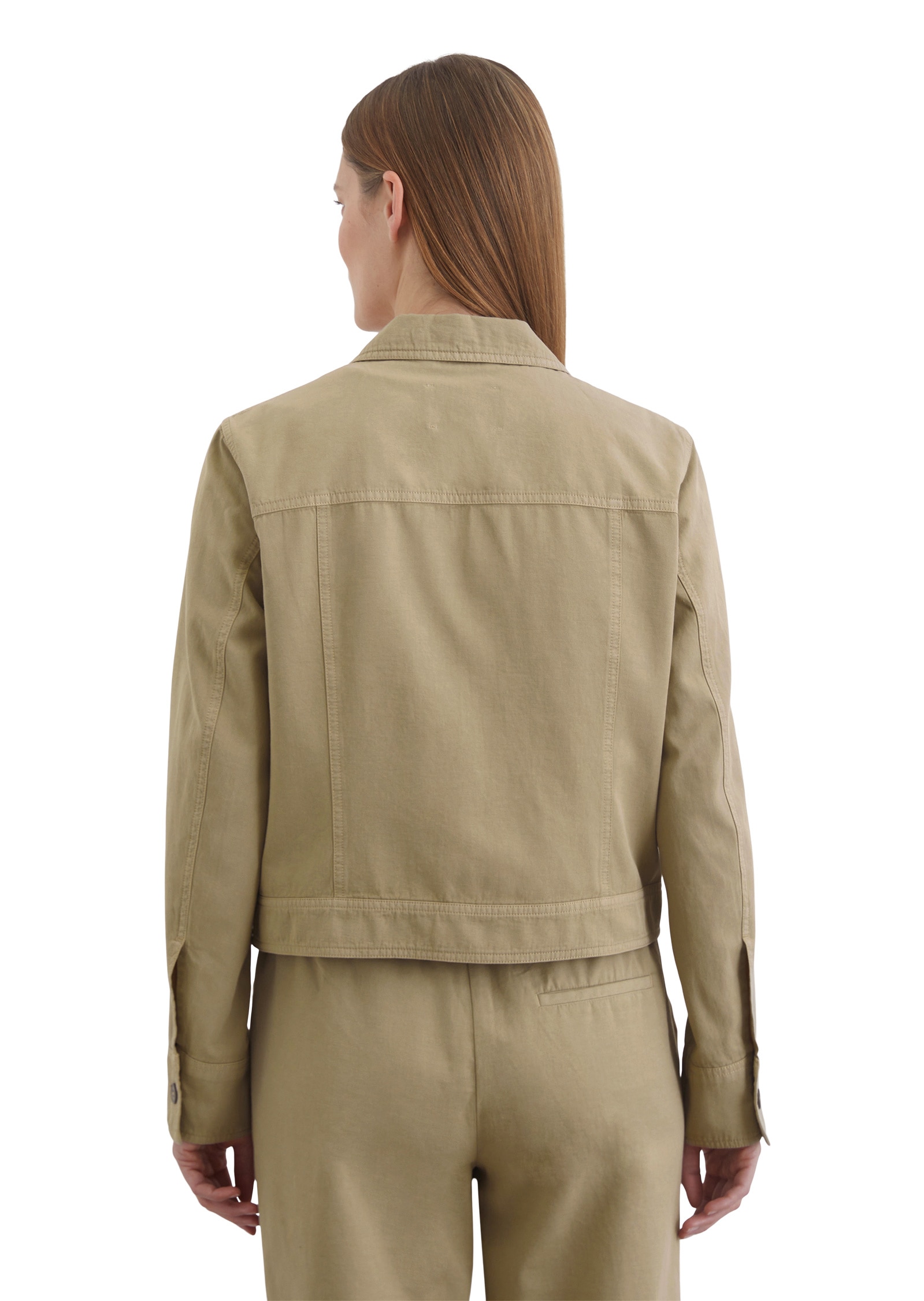 Marc O'Polo Kurzjacke »aus Organic-Cotton-Leinen-Mix«, ohne Kapuze