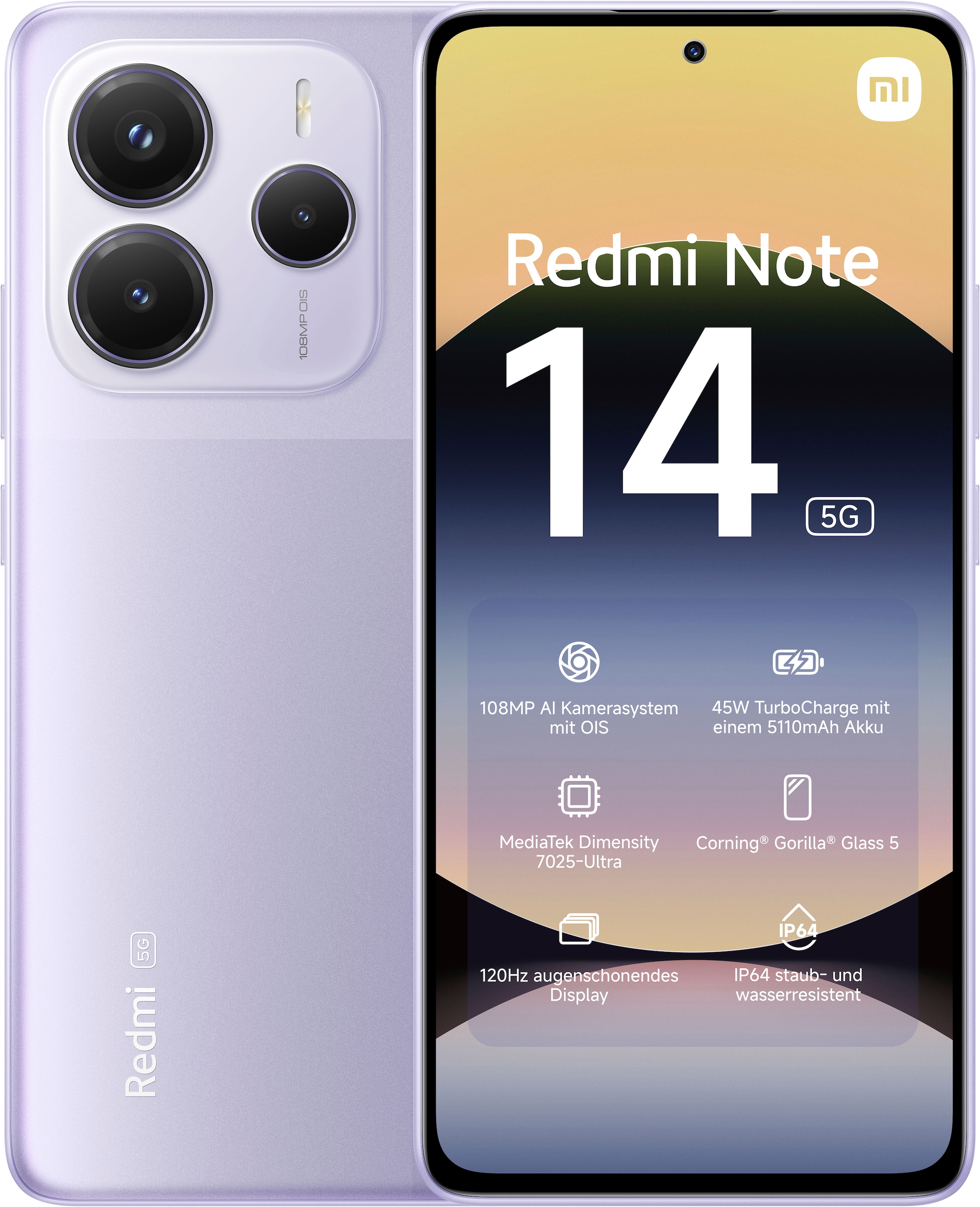 Xiaomi Smartphone »Redmi Note 14 5G«, Lavendelviolett