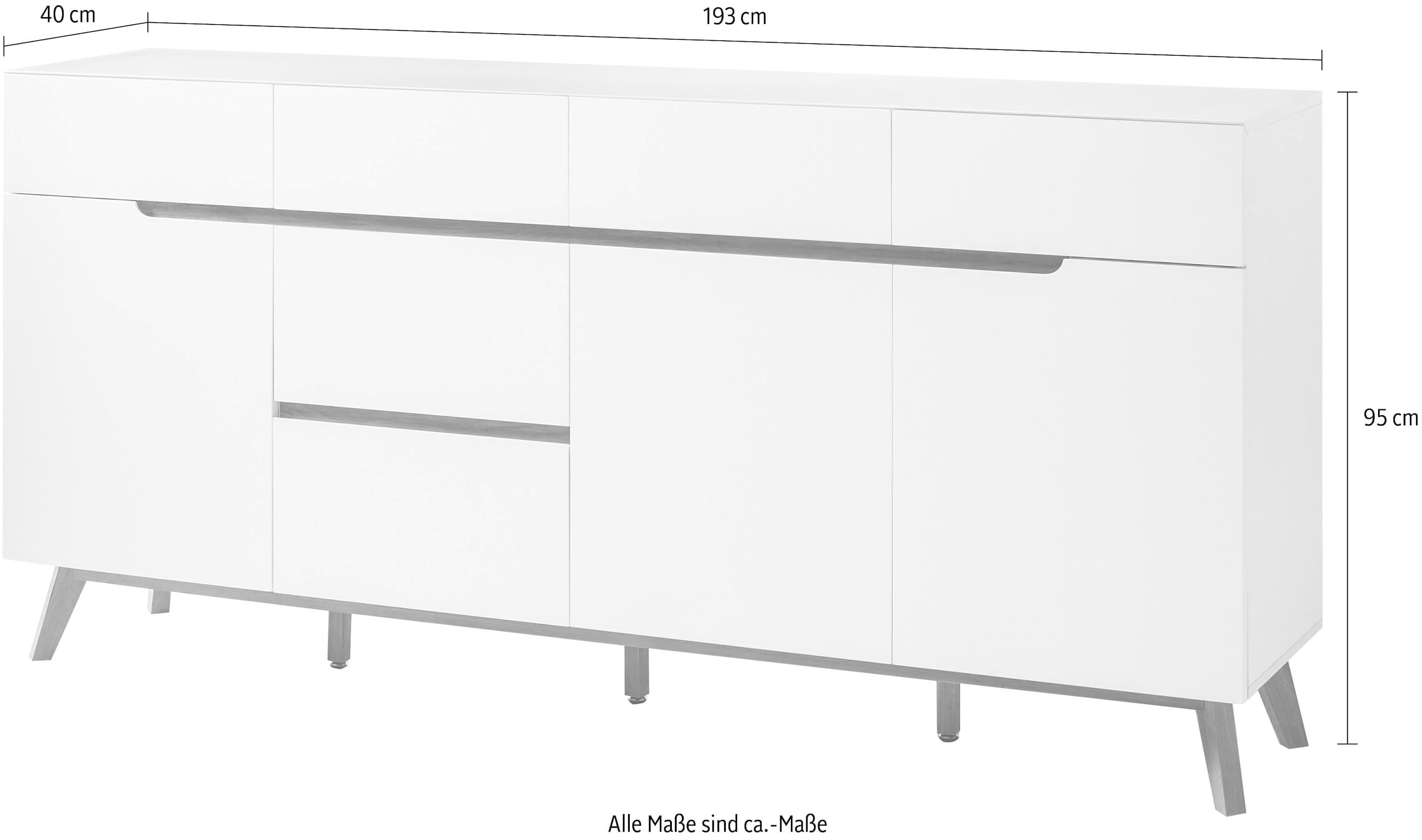 MCA furniture Sideboard »Cervo«, Breite ca. 193 cm