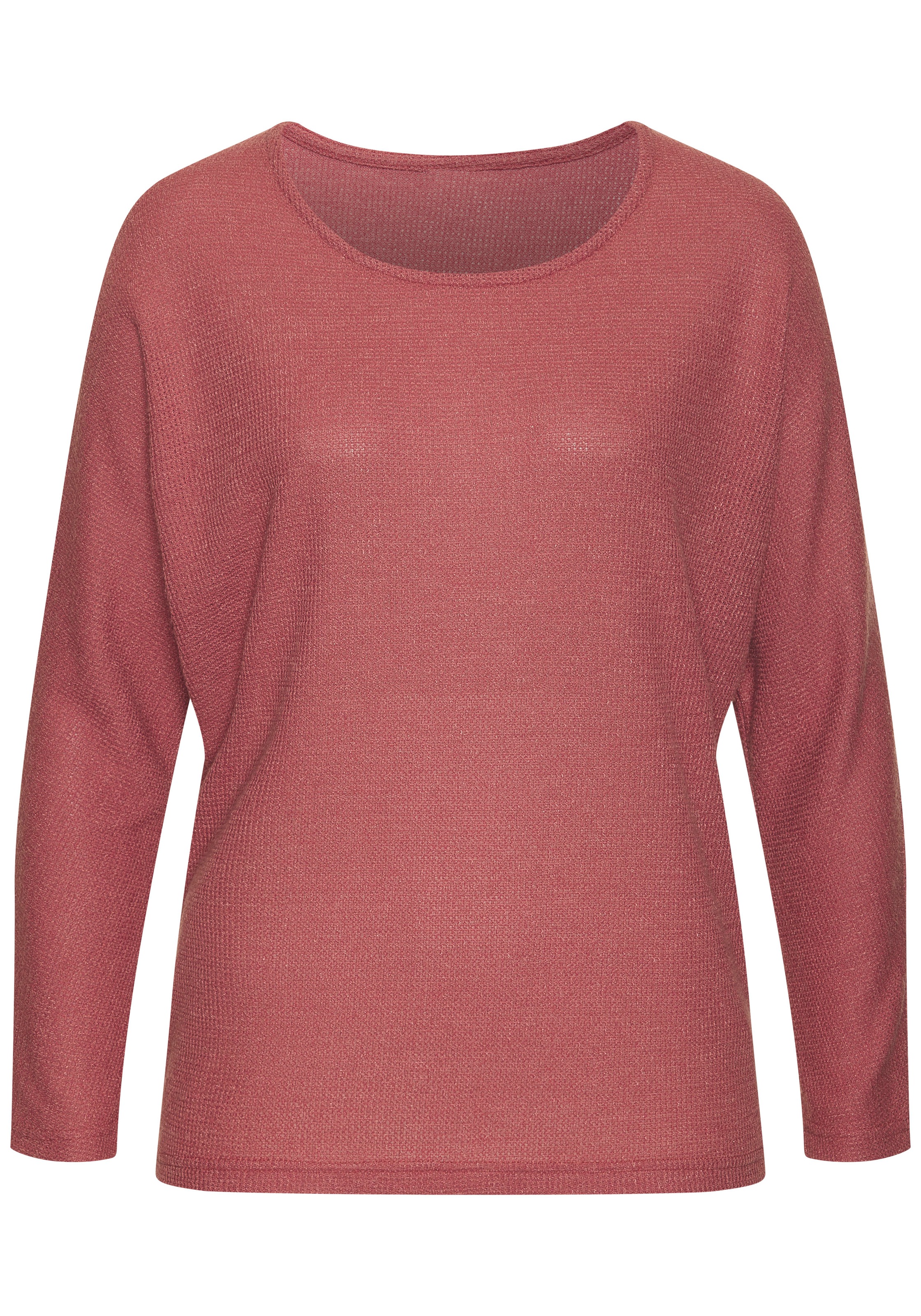 Vivance Langarmshirt "aus flauschigem Strick", aus bügelfreier Qualität günstig online kaufen