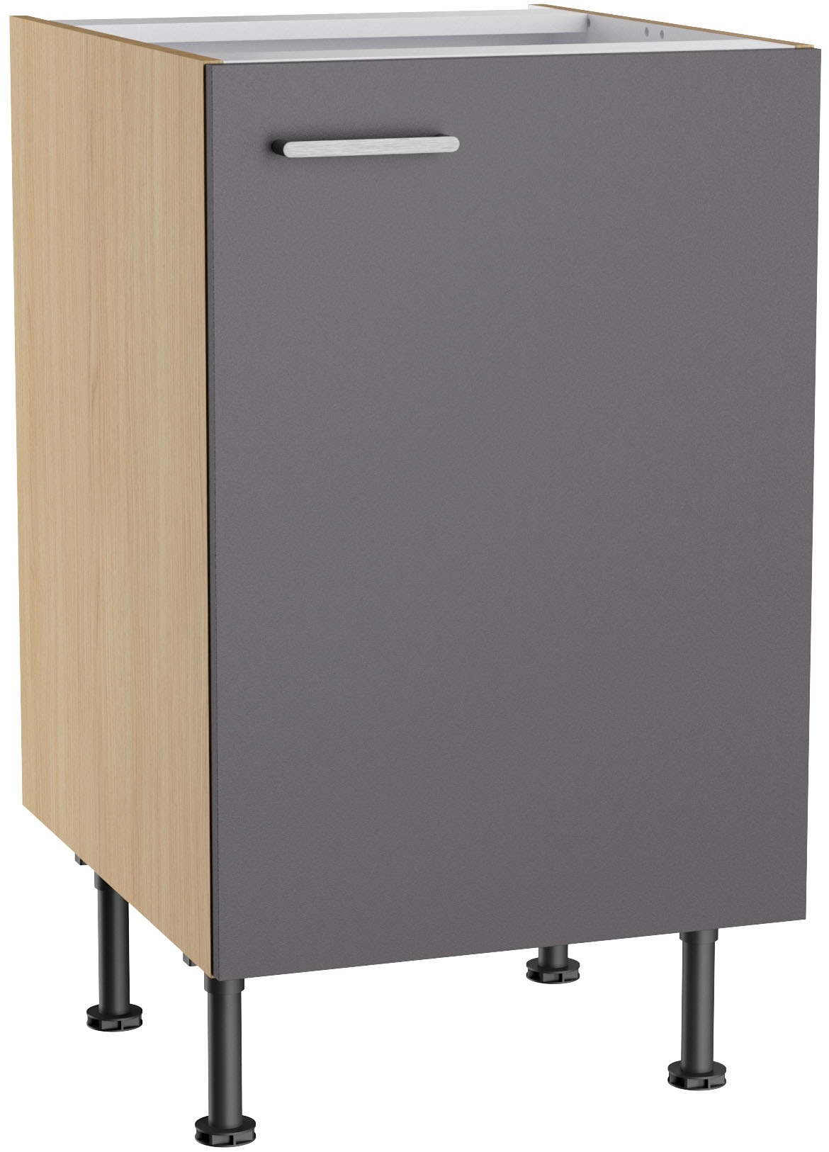 KOCHSTATION Unterschrank "KS-Lucy" Breite 50 cm, mit 1 Tür, 1 Einlegeboden, Soft-Close, verstellbare Füße