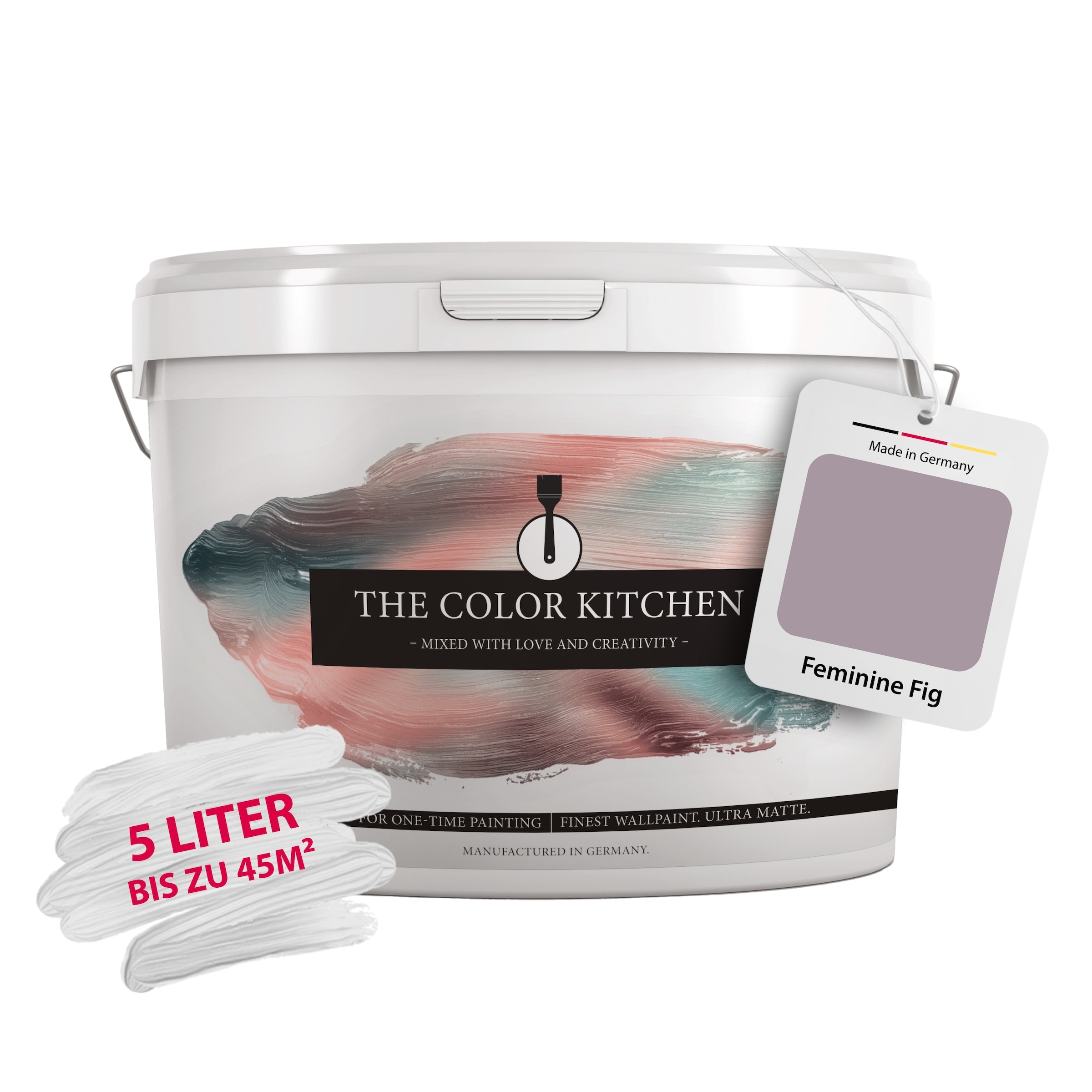 A.S. CRÉATION Wand- und Deckenfarbe "Seidenmatt Innenfarbe THE COLOR KITCHEN", 5 l 5ml, lila, Farben, für Wohnzimmer Schlafzimmer Flur Küche, versch.