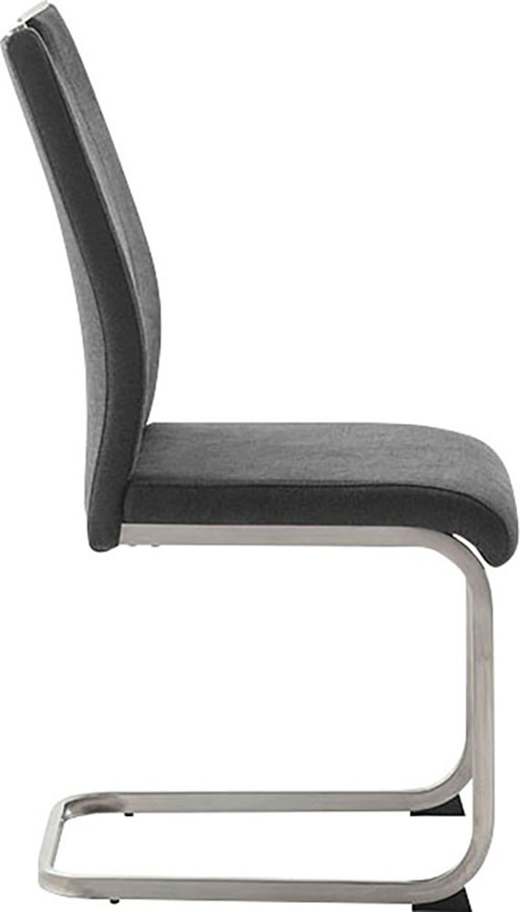 MCA furniture Freischwinger »MCA TERESINA Schwingstuhl mit Griffloch«, Feingewebe, (4er-Set), Schwingstühle mit Griffloch, Komfortsitzhöhe von ca. 48 cm