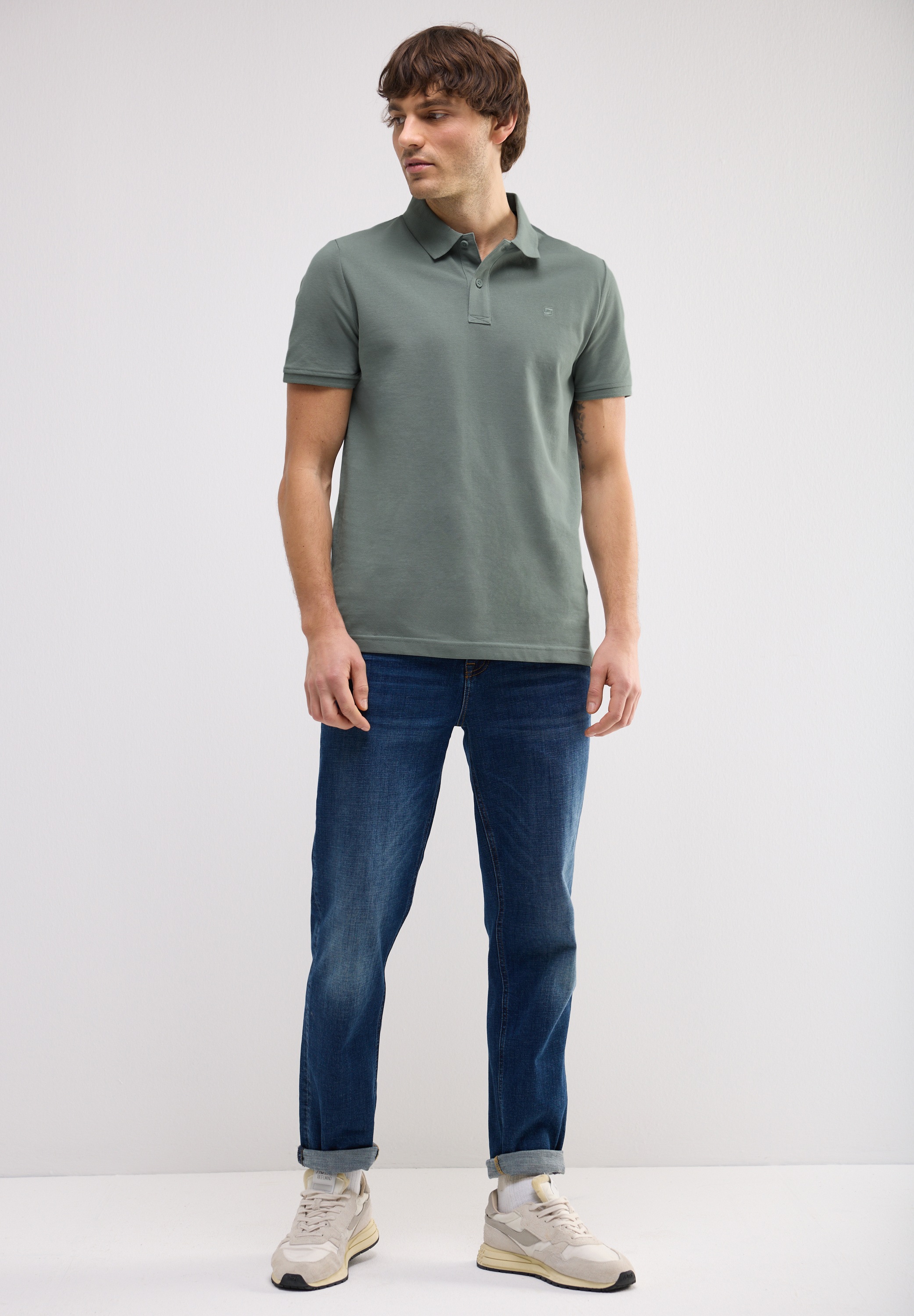 STREET ONE MEN Poloshirt, aus reiner Baumwolle