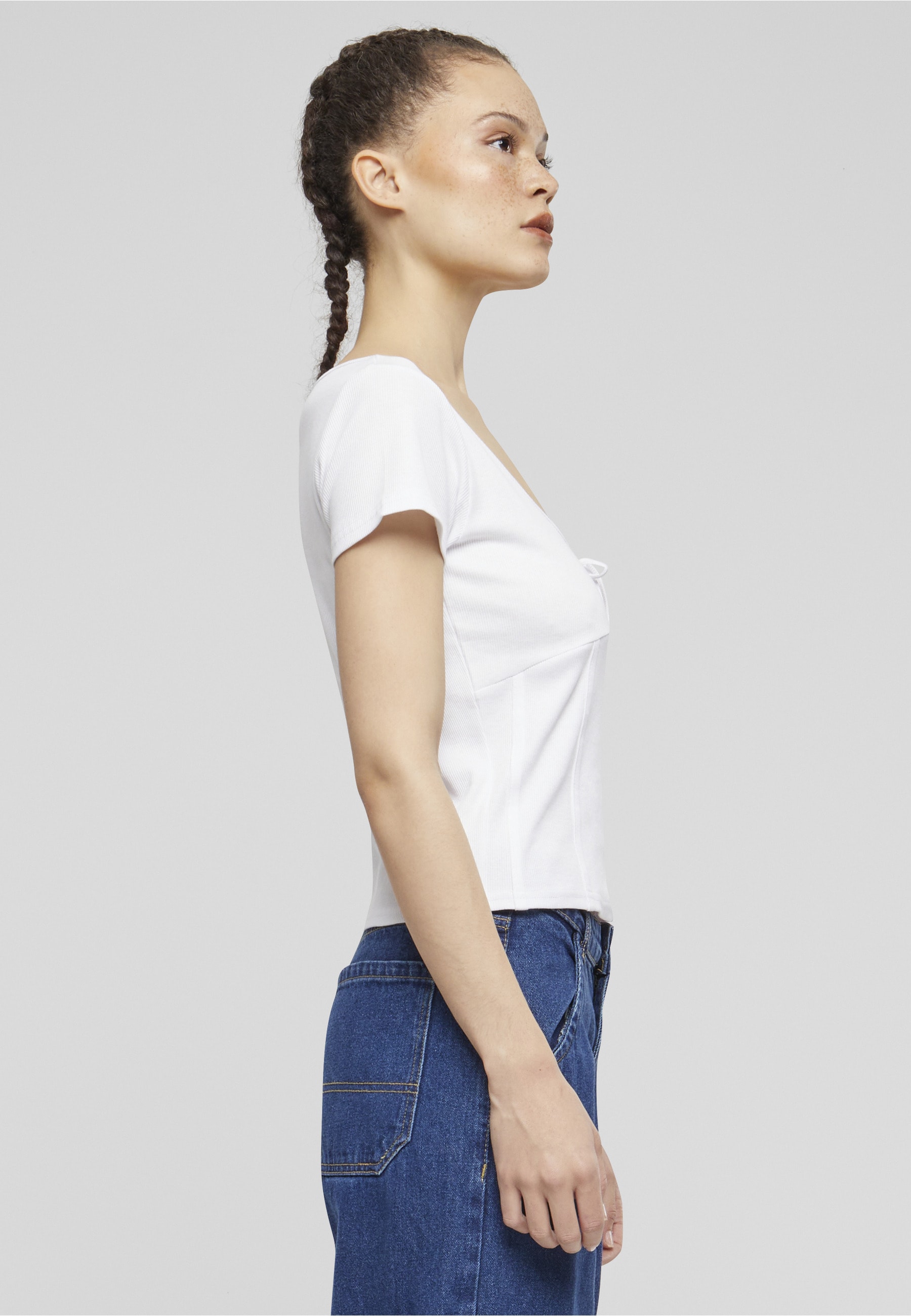 Karl Kani T-Shirt »Karl Kani Damen KW241-026-1 Karl Kani Og Corset Rib Tee« 1 Stk.
