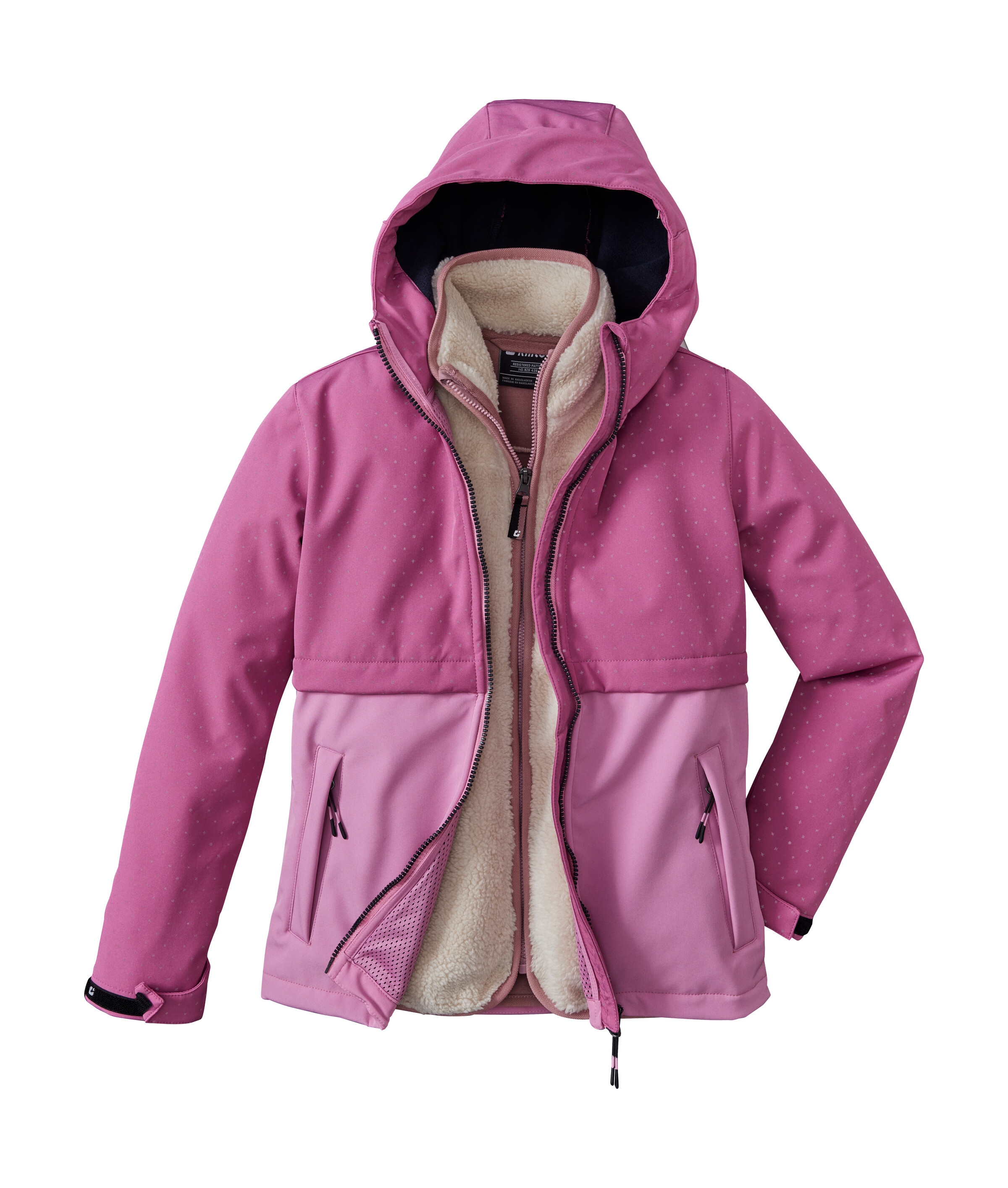 Killtec Softshelljacke »KOW 227 GRLS SFTSHLL JCKT«, Softshelljacke für Kids: wind- und wasserabweisend, reflektierend