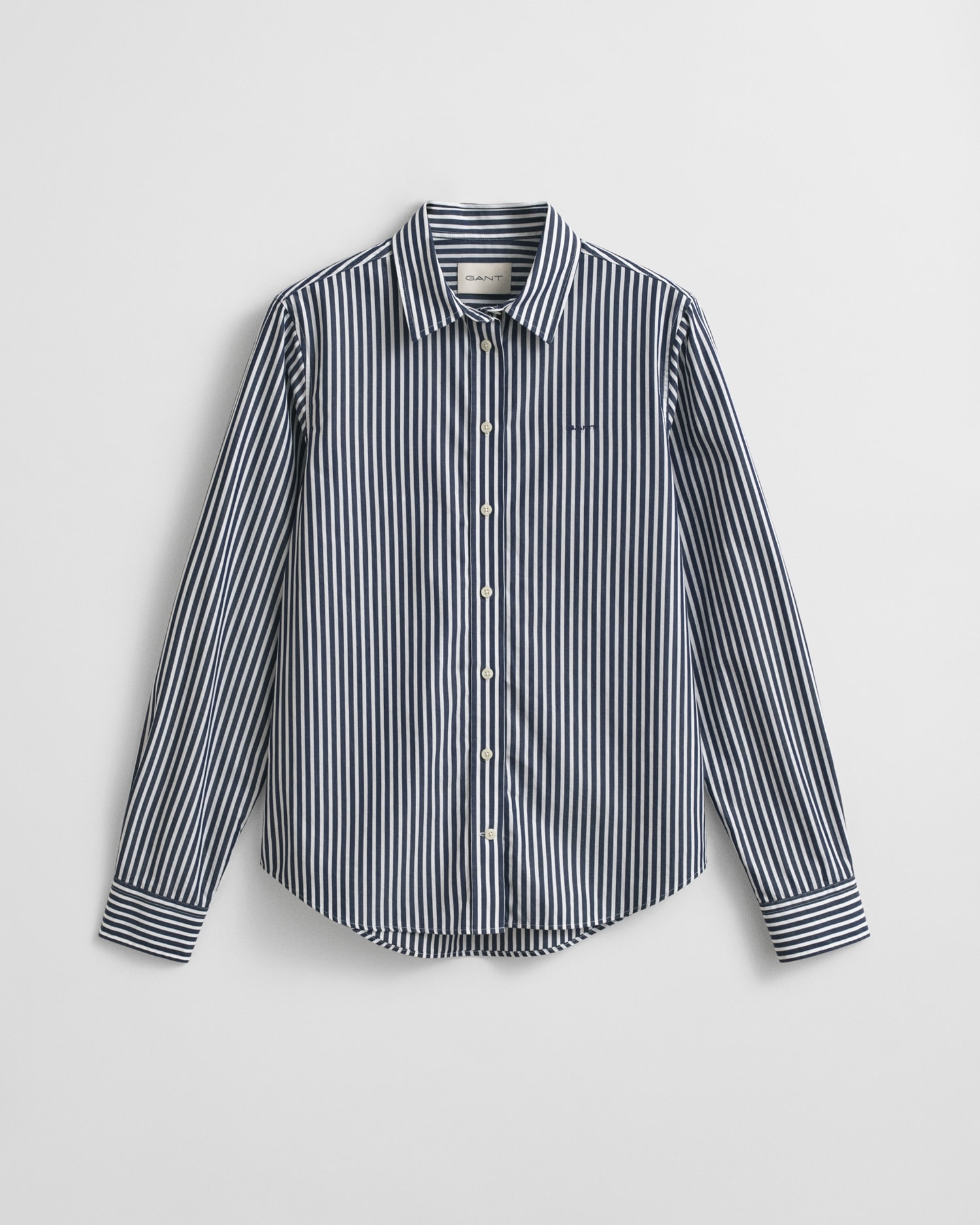 Gant Hemdbluse »REG POPLIN STRIPED SHIRT«, mit einer kleinen Logostickerei auf der Brust
