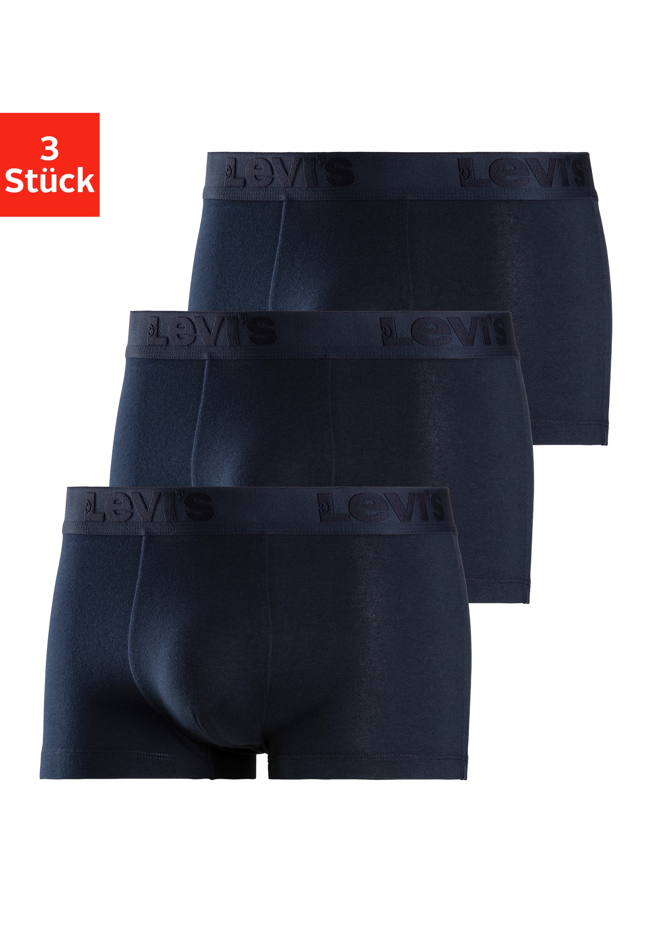 Levis Boxershorts, (Packung, 3er-Pack), mit verstärktem Frontbereich