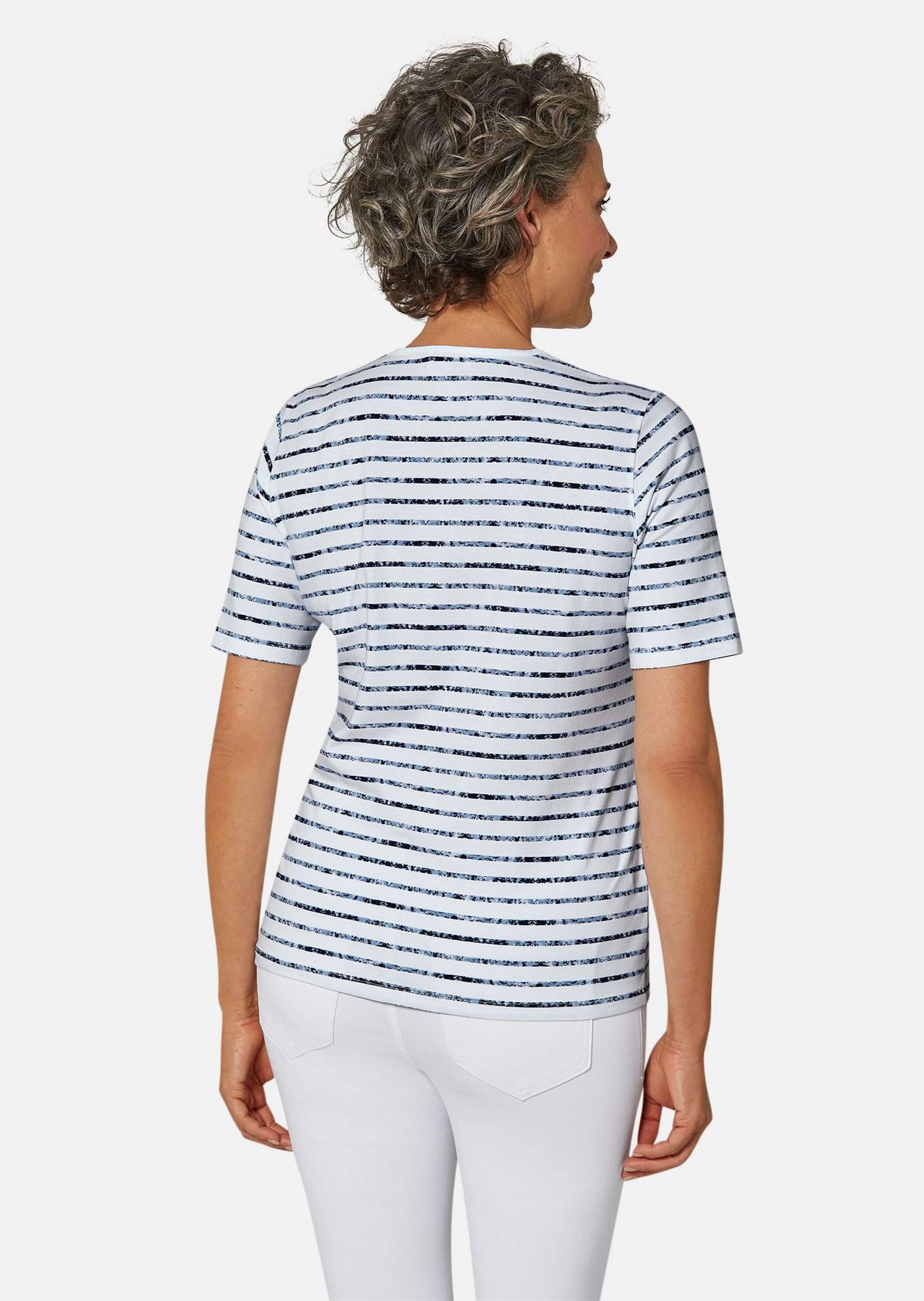 GOLDNER Print-Shirt »Druckshirt Ringelshirt mit aufregendem Motiv«