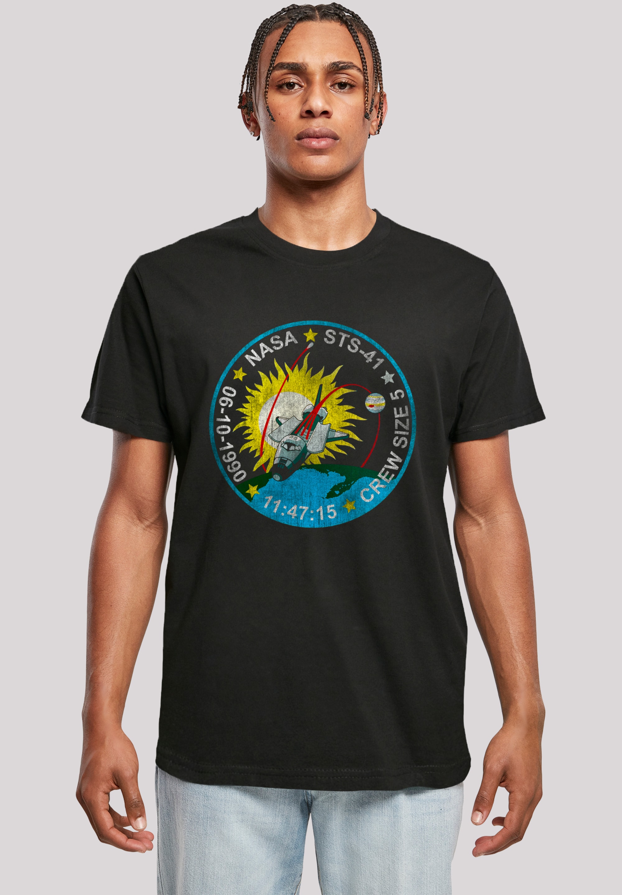 F4NT4STIC T-Shirt "NASA STS 41 Discovery Mission Badge Distressed", Premium günstig online kaufen
