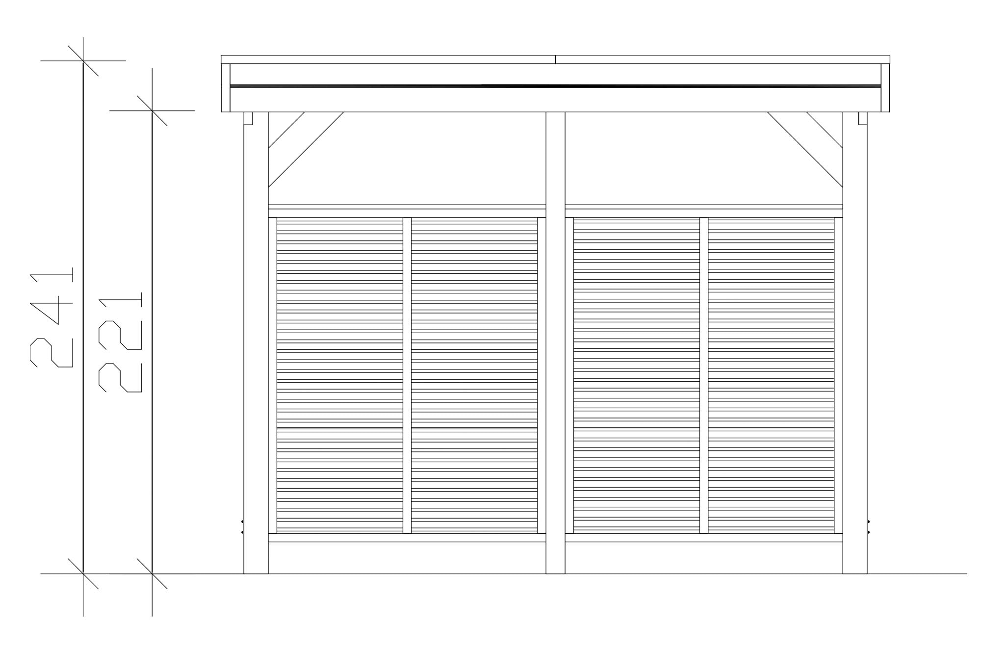 Skanholz Einzelcarport »Friesland Set 11«, Holz, 270 cm, Grün