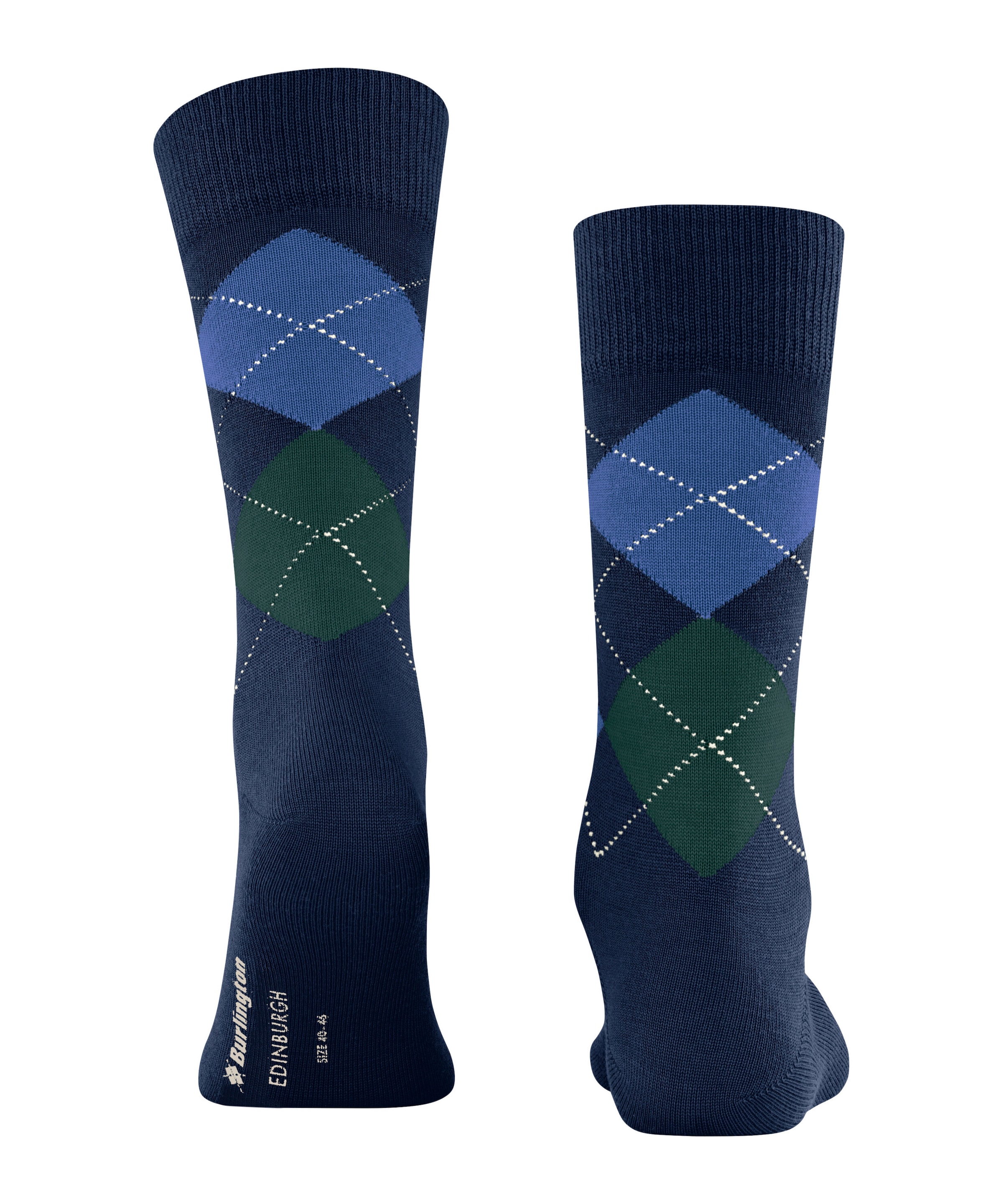 Burlington Socken »Edinburgh« Einheitsgröße 40-46, klassisches Argyle-Muster, wärmende Wollmischung