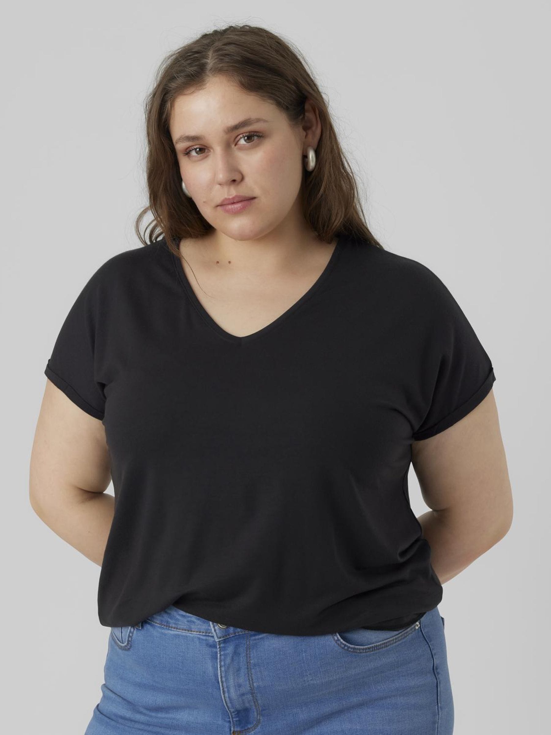 Vero Moda Curve V-Shirt VMAYA SS V-NECK TEE VMA NOOS CURVE günstig online kaufen