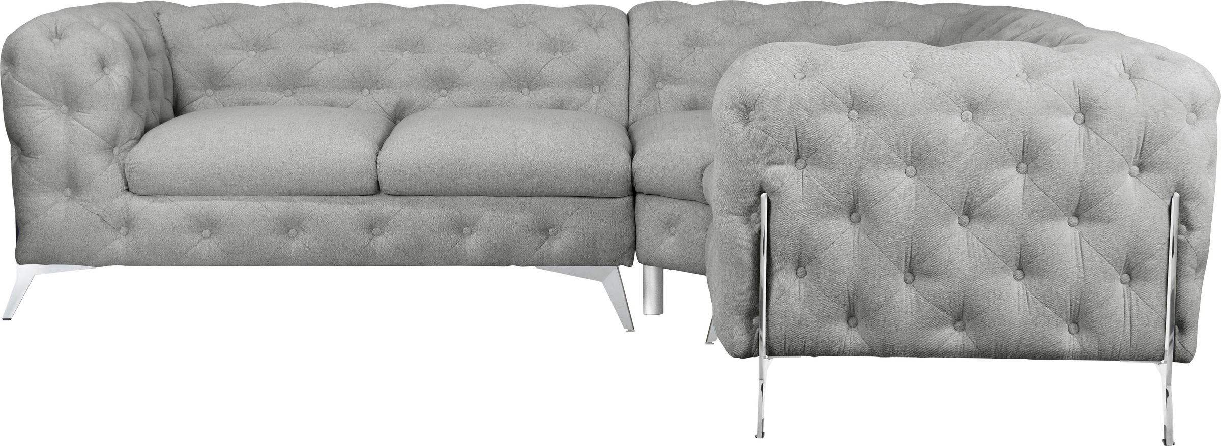 Home affaire Chesterfield-Sofa "Amaury L-Form" moderne Chersterfield-Optik, günstig online kaufen