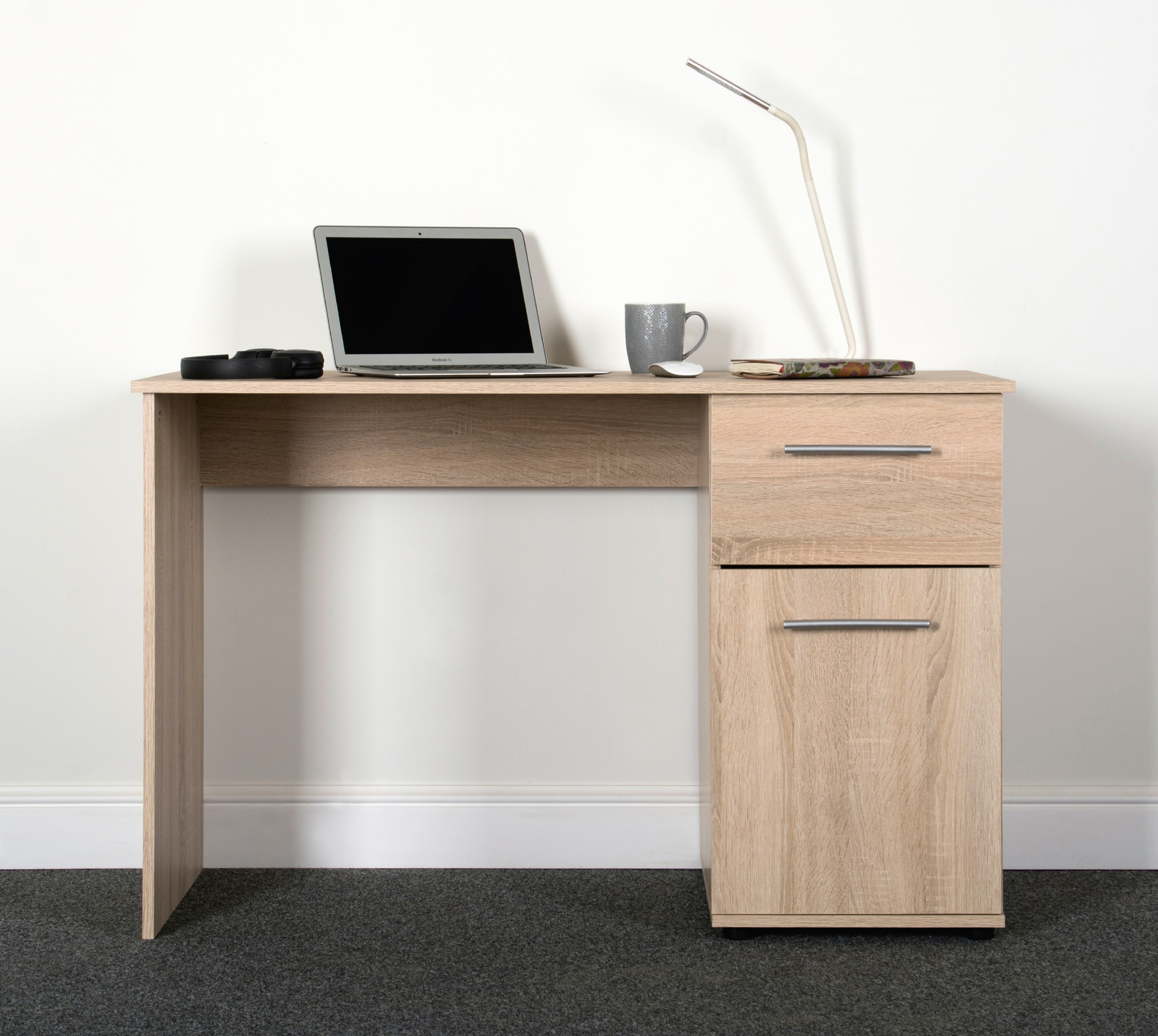 VOGL Möbelfabrik Schreibtisch "Tobi, mit einer Tür und einem Schubkasten" optional mit Tastaturauszug, Breite 115 cm