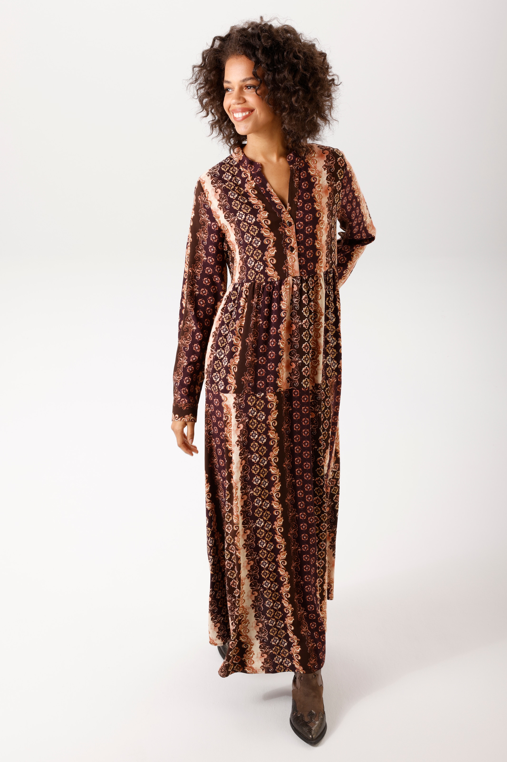 Aniston CASUAL Maxikleid im fantasievollen Muster-Mix - jedes Teil ein Unikat - NEUE KOLLEKTION
