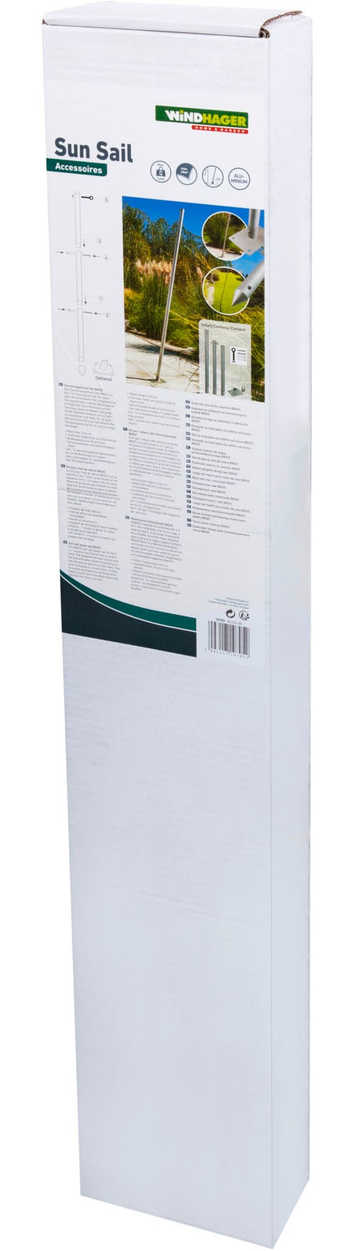 Windhager Sonnensegelmast »Basic« praktische Steckkonstruktion für Montage auf Terrasse oder Rasen