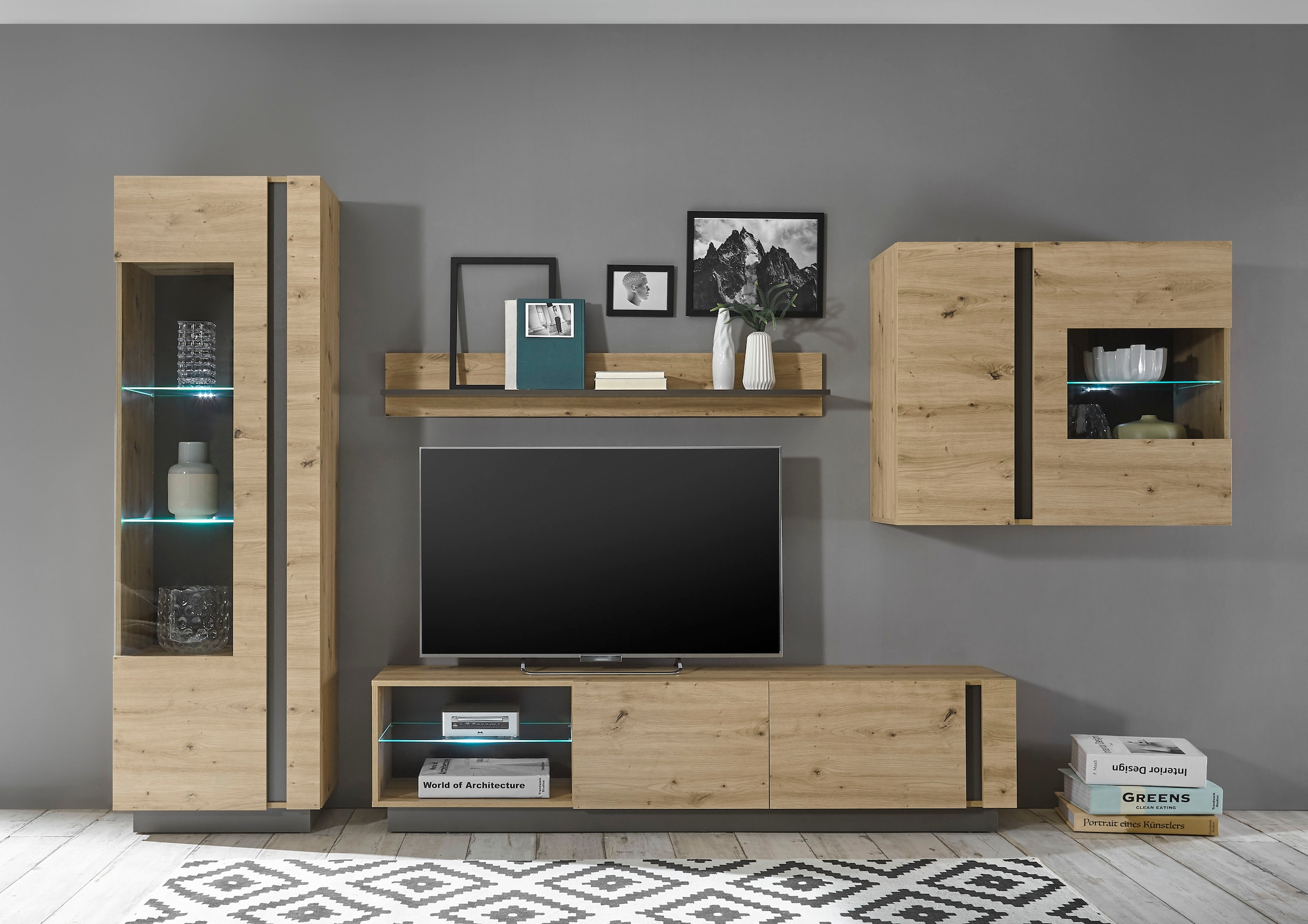 Home affaire Wohnwand "CLAiR Kombi 23" Set, 4 Stk. tlg. günstig online kaufen