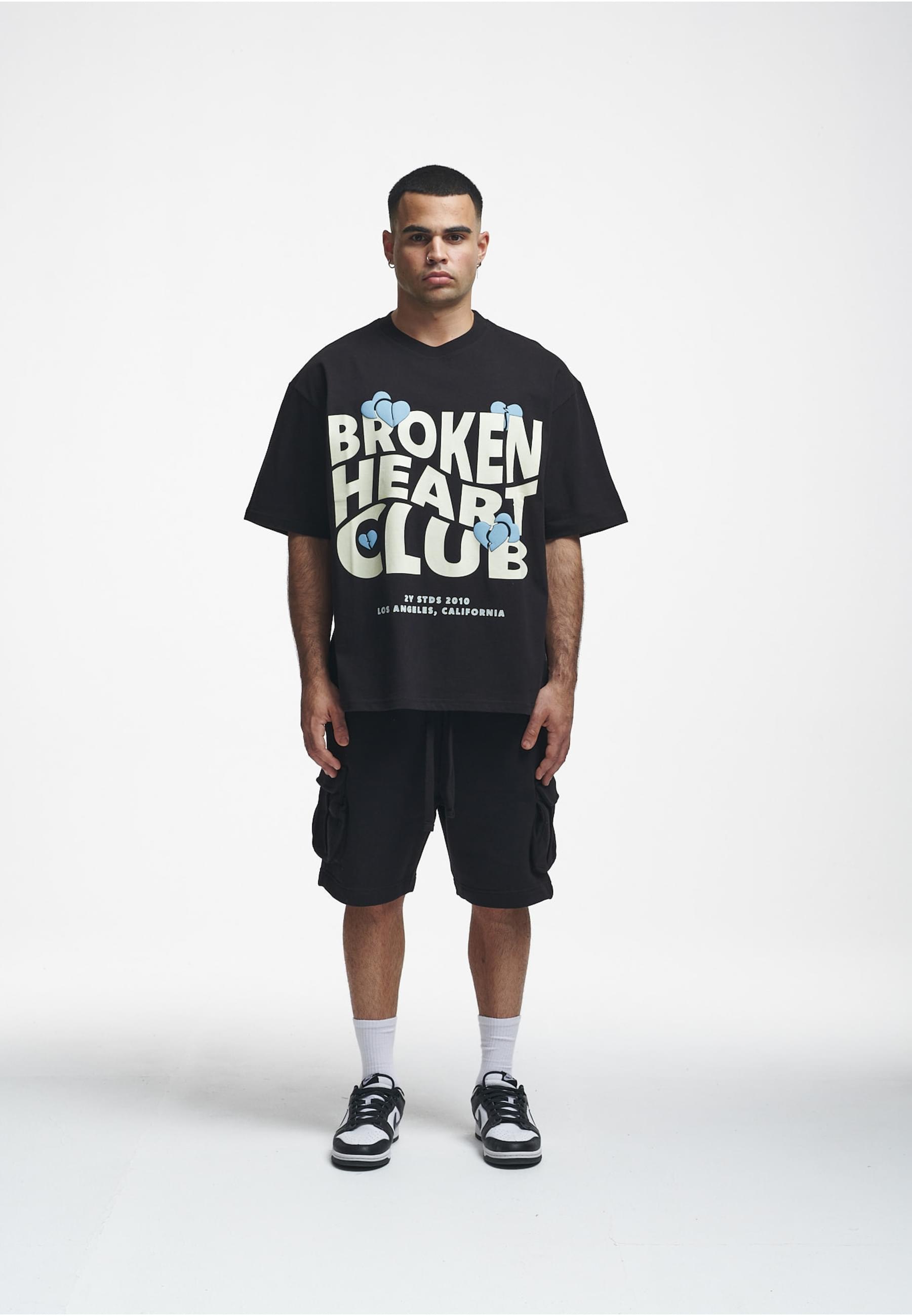 2Y Studios T-Shirt »2Y Studios Herren 2Y Broken Heart Club Oversize Tee«, (1 tlg.)