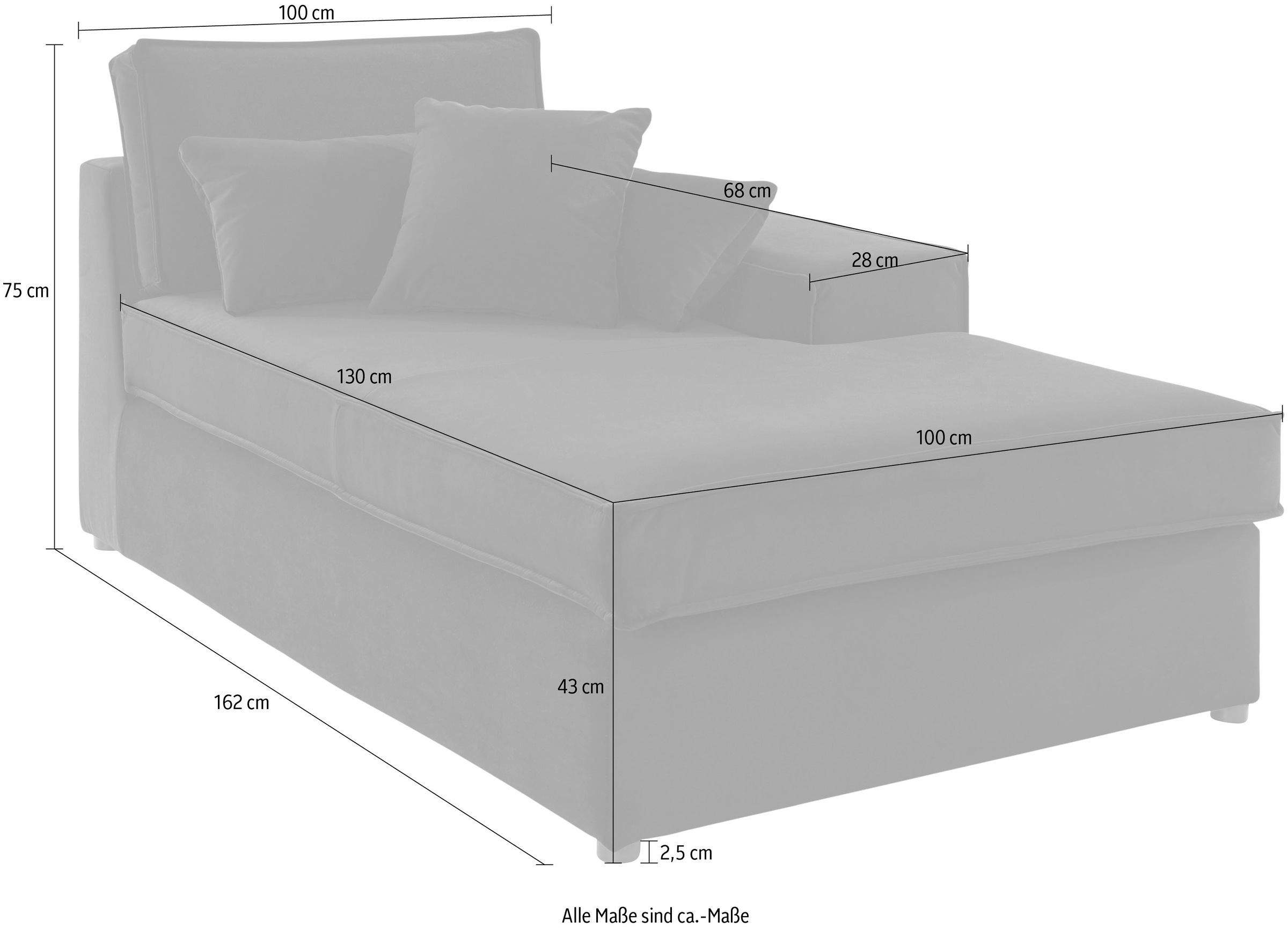 RAUM.ID Ottomane »Florid«, einzeln stellbar oder als Teil eines Modulsofas, auch in Cord