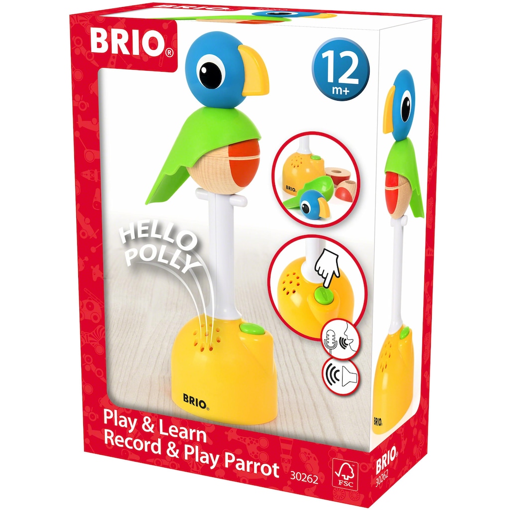 BRIO® Steckspielzeug »Musikspiel Papagei«, FSC®-Holz aus gewissenhaft bewirtschafteten Wäldern