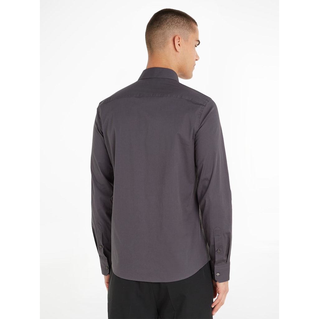 Calvin Klein Langarmhemd »SLIM FIT STRETCH POPLIN«