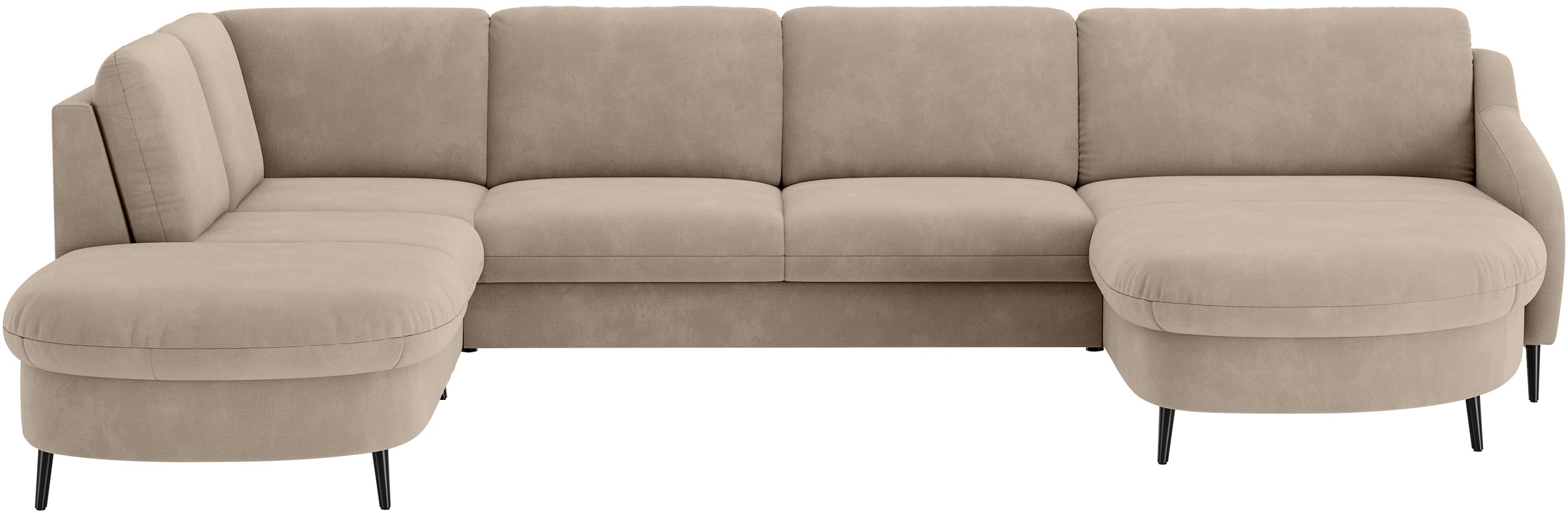 sit&more "Soul U-Form" wahlweise mit Bett und Bettkasten