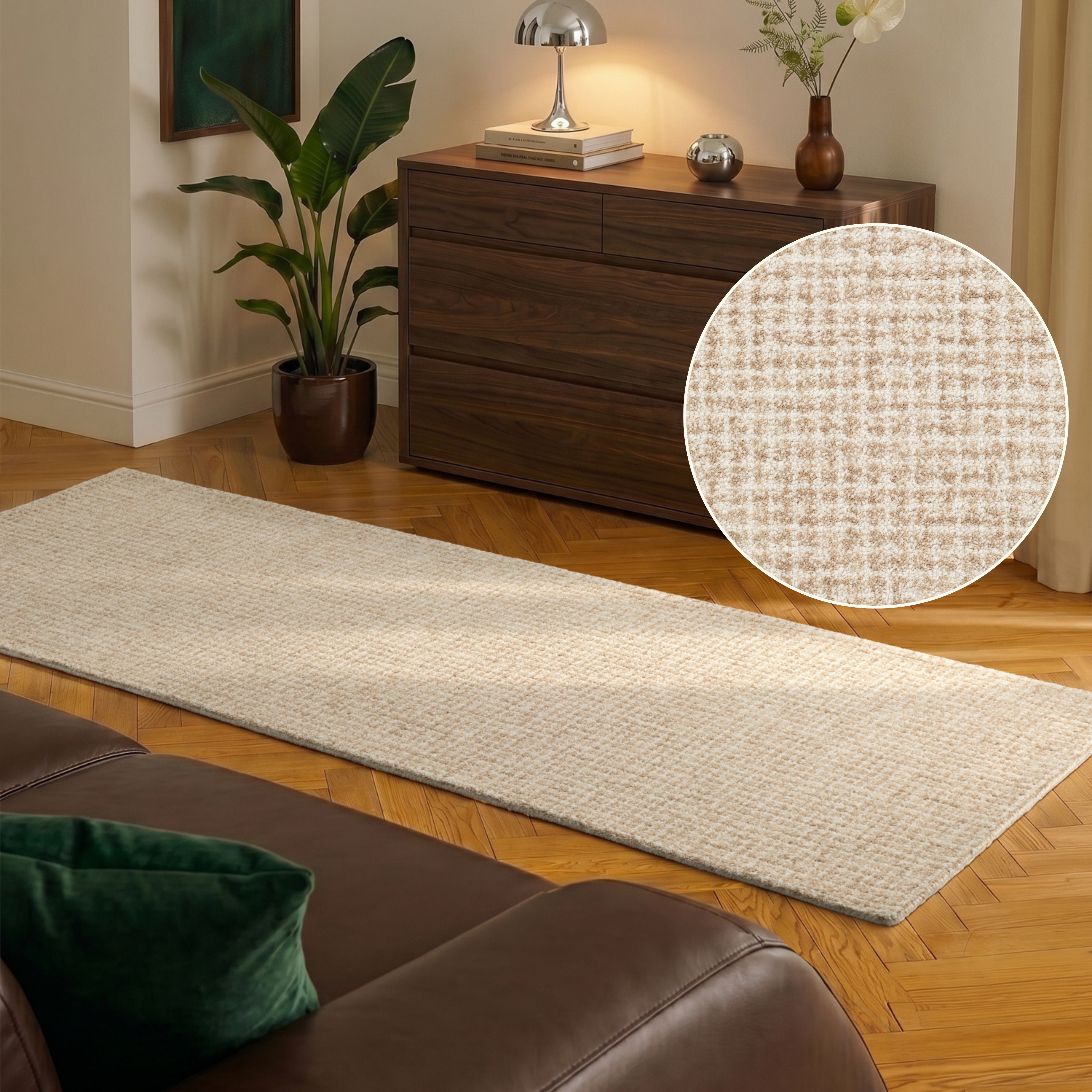HANSE Home Wollteppich "Eloise" rechteckig 17 mm Höhe Wolle, Naturteppich, Handgemacht, Wohnzimmer, Schlafzimmer, Hygge