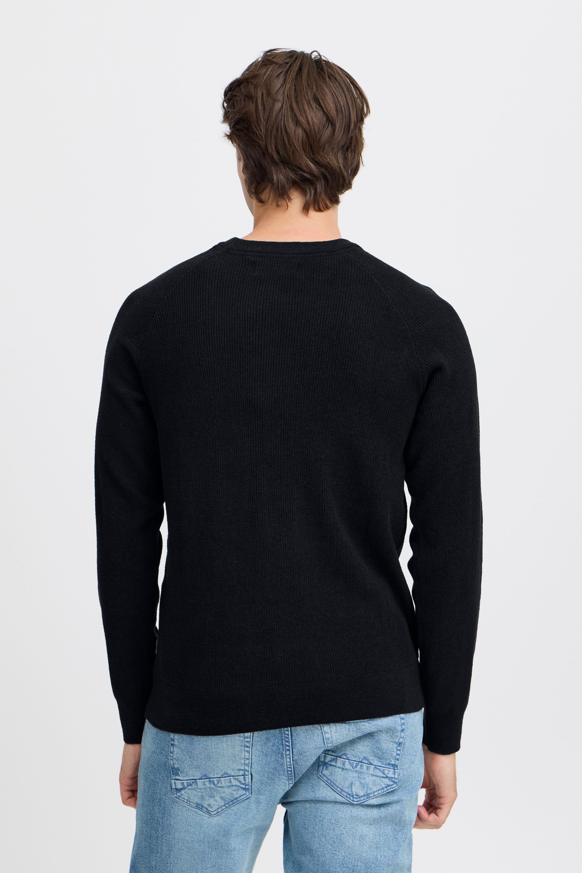 Strickpullover BLEND "BHPullover", Herren, Gr. XL, schwarz, Grobstrick, 85% Polyester, 15% Polyamid, slim fit normal, Rundhals, Pullover Strickpullover, Klassischer Grobstrickpullover 3