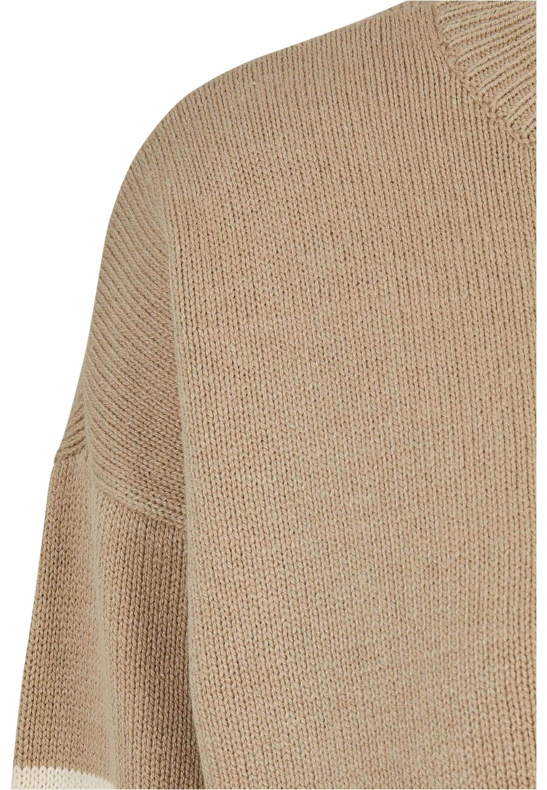 URBAN CLASSICS Rundhalspullover »Urban Classics Damen Ladies Striped Knit Crew Sweater«, (1 tlg.)
