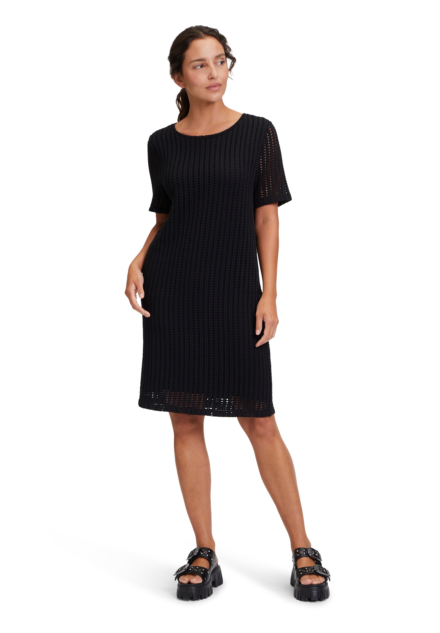 Cartoon Druckkleid »Cartoon Casual-Kleid mit Rundhalsausschnitt«, Material