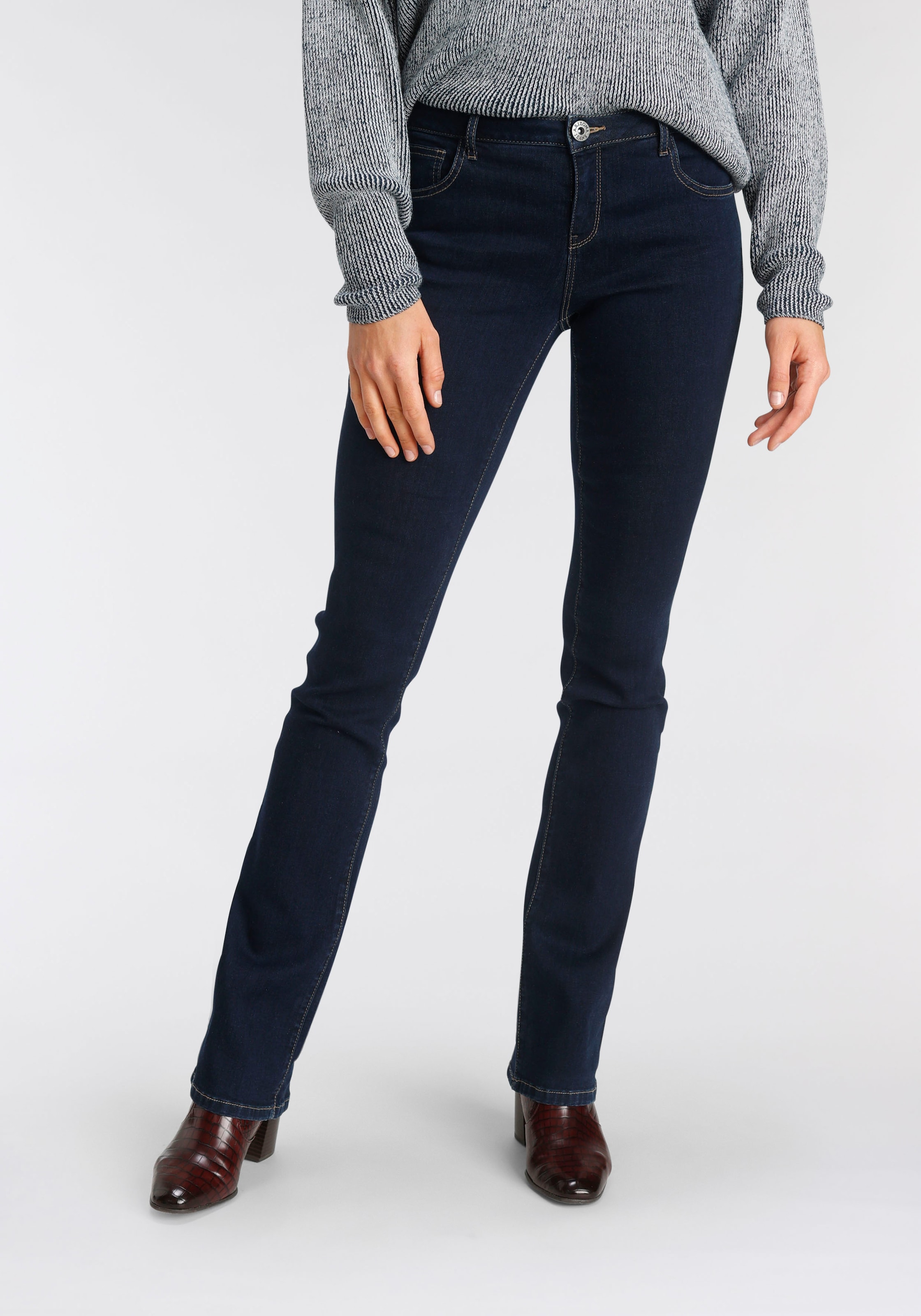 Arizona Bootcut-Jeans »Ultra-Stretch«, kaufen | BAUR Mid-Waist