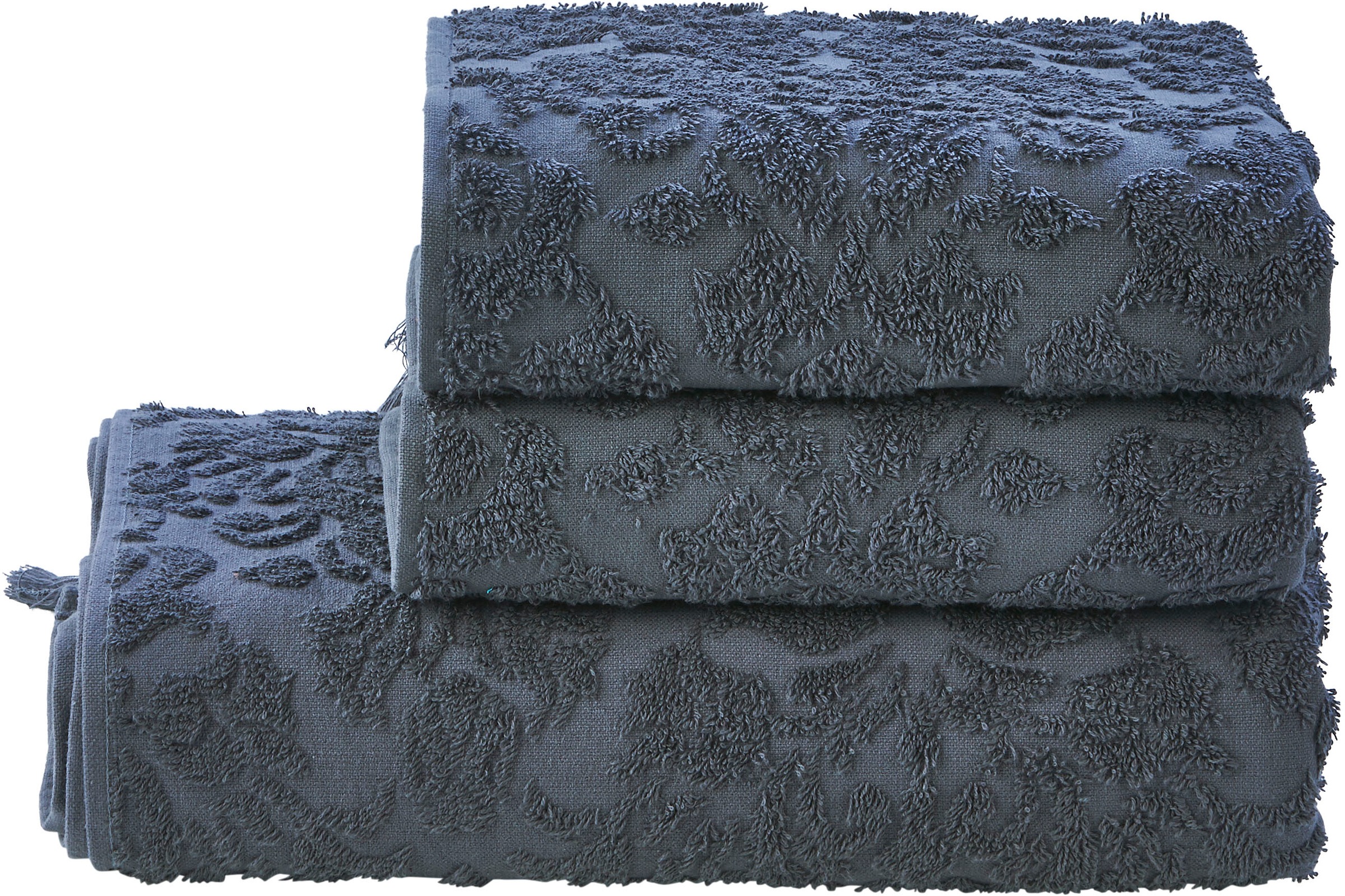 done. Handtuch Set "Provence Ornaments" Uni-Farben, Ornamente, mit Fransen günstig online kaufen