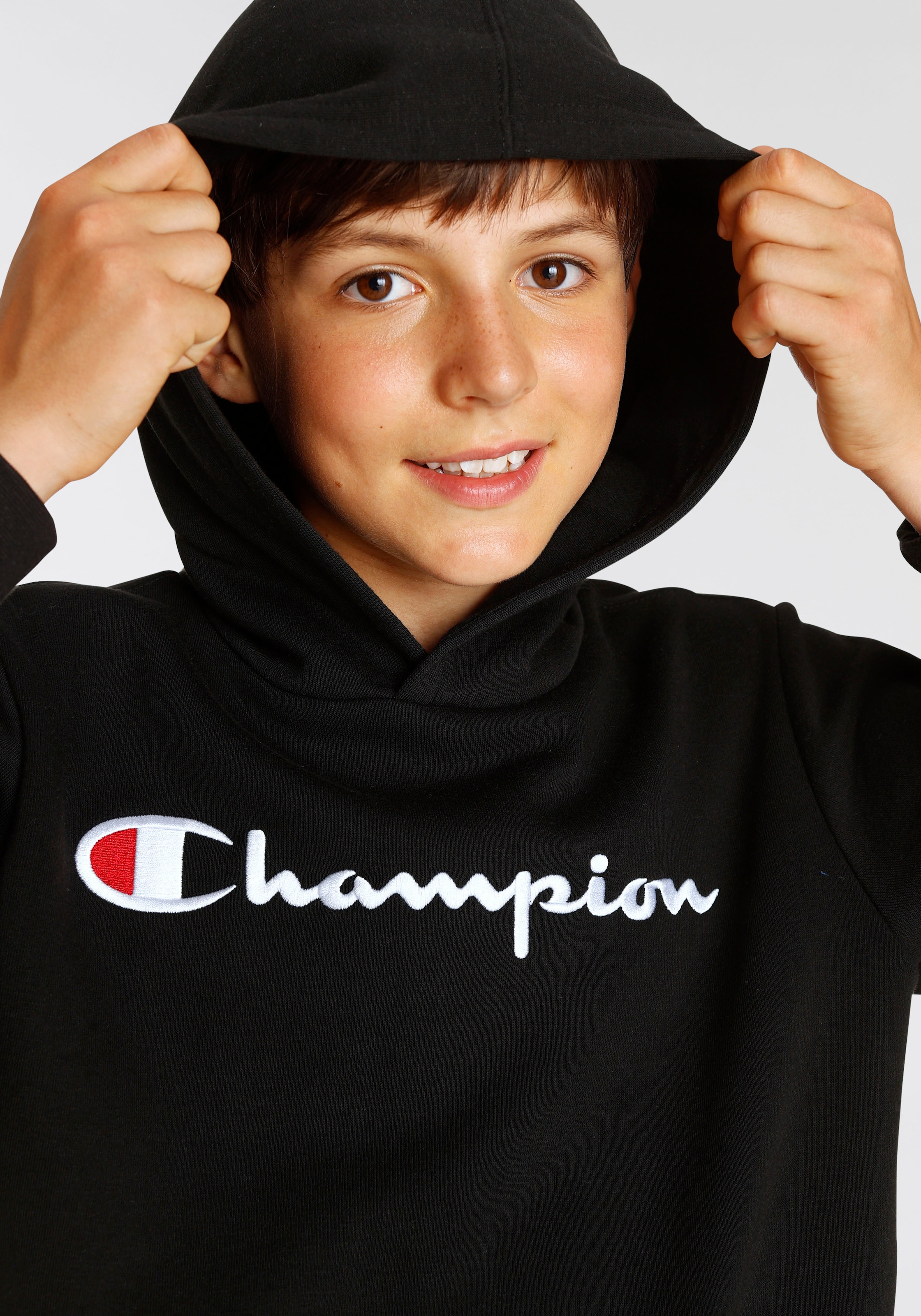 Champion Sweatshirt »Classic Hooded Sweatshirt large Logo - für Kinder«