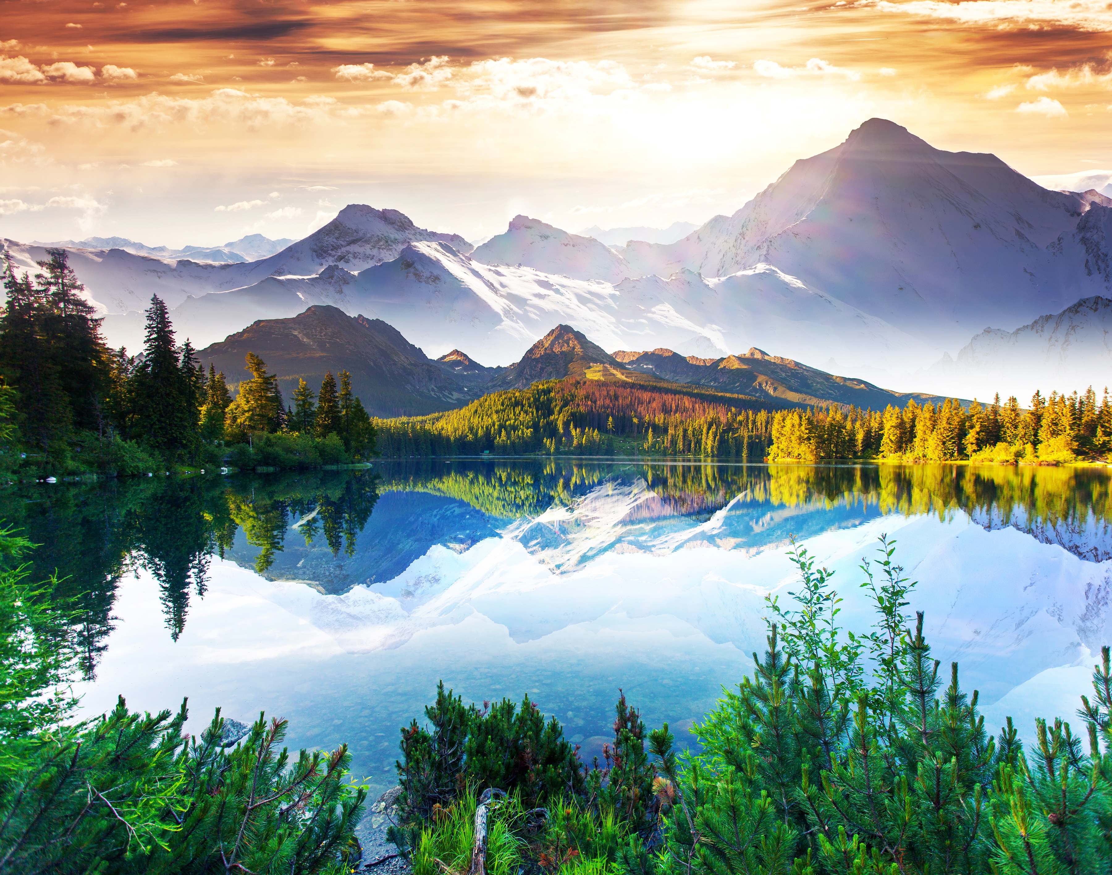 Papermoon Fototapete "Mountain Lake" glatt