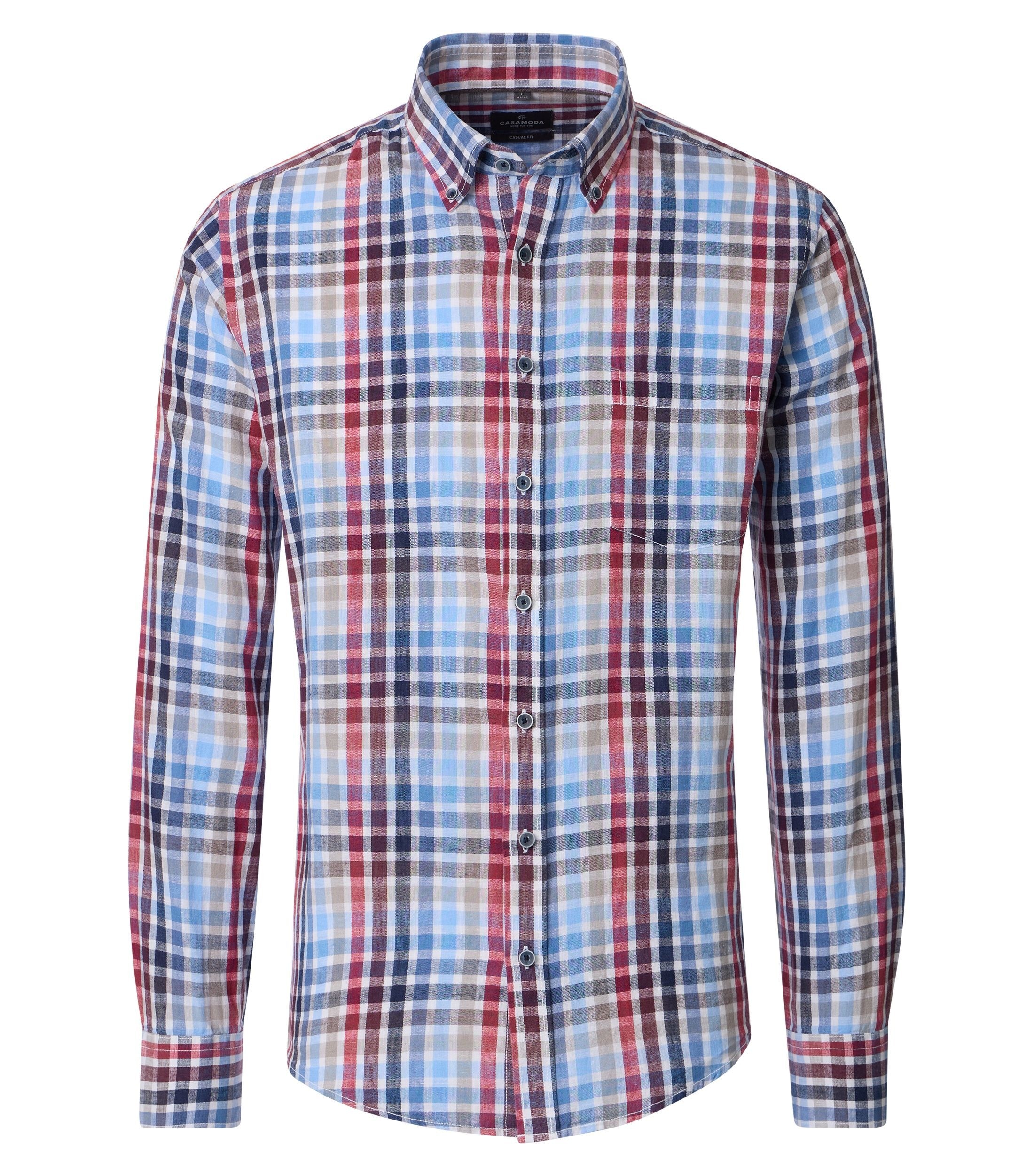 CASAMODA Leinenhemd "CASAMODA Leinenhemd kariert" günstig online kaufen