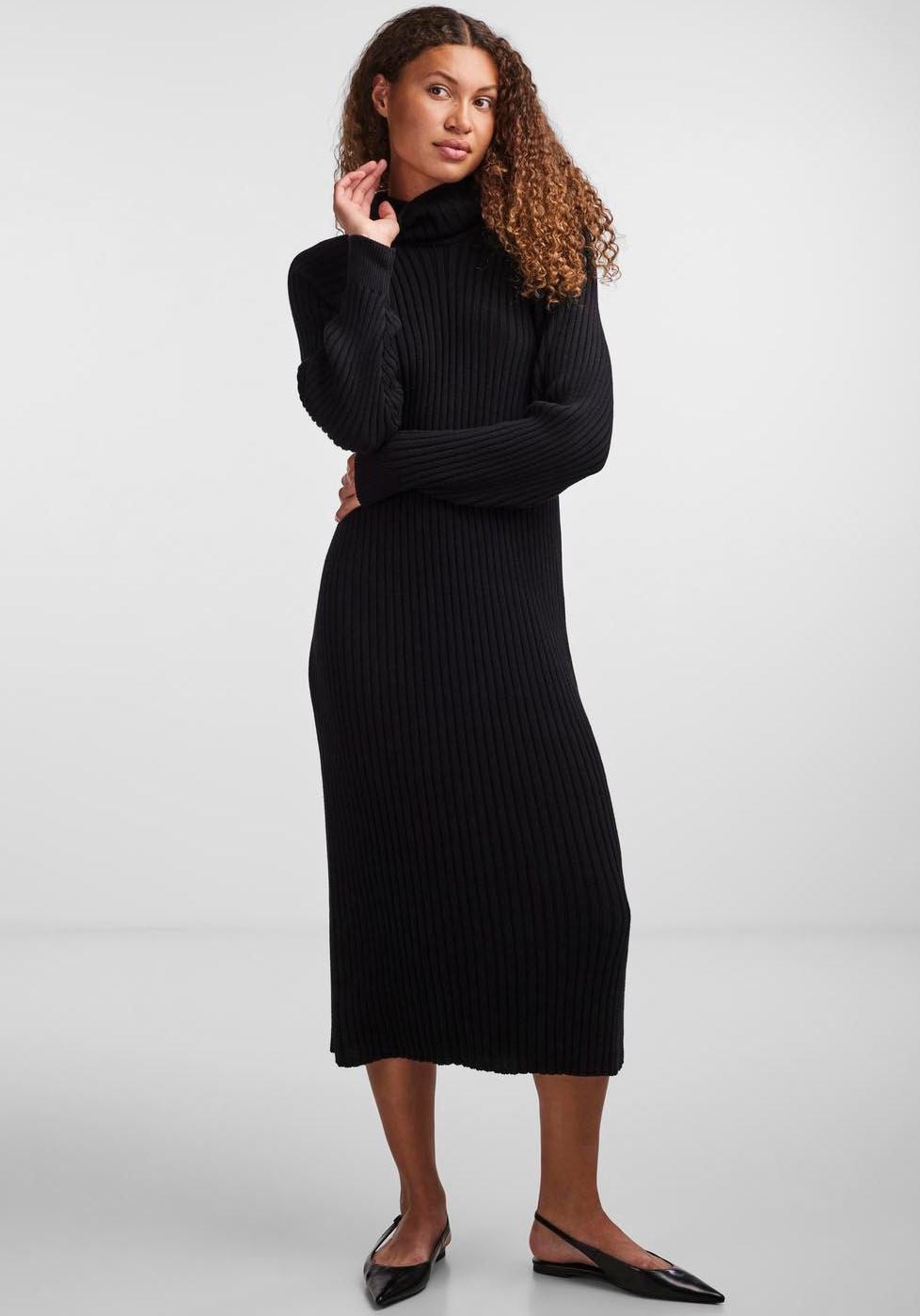 Strickkleid »YASMAVI KNIT MIDI ROLLNECK DRESS«