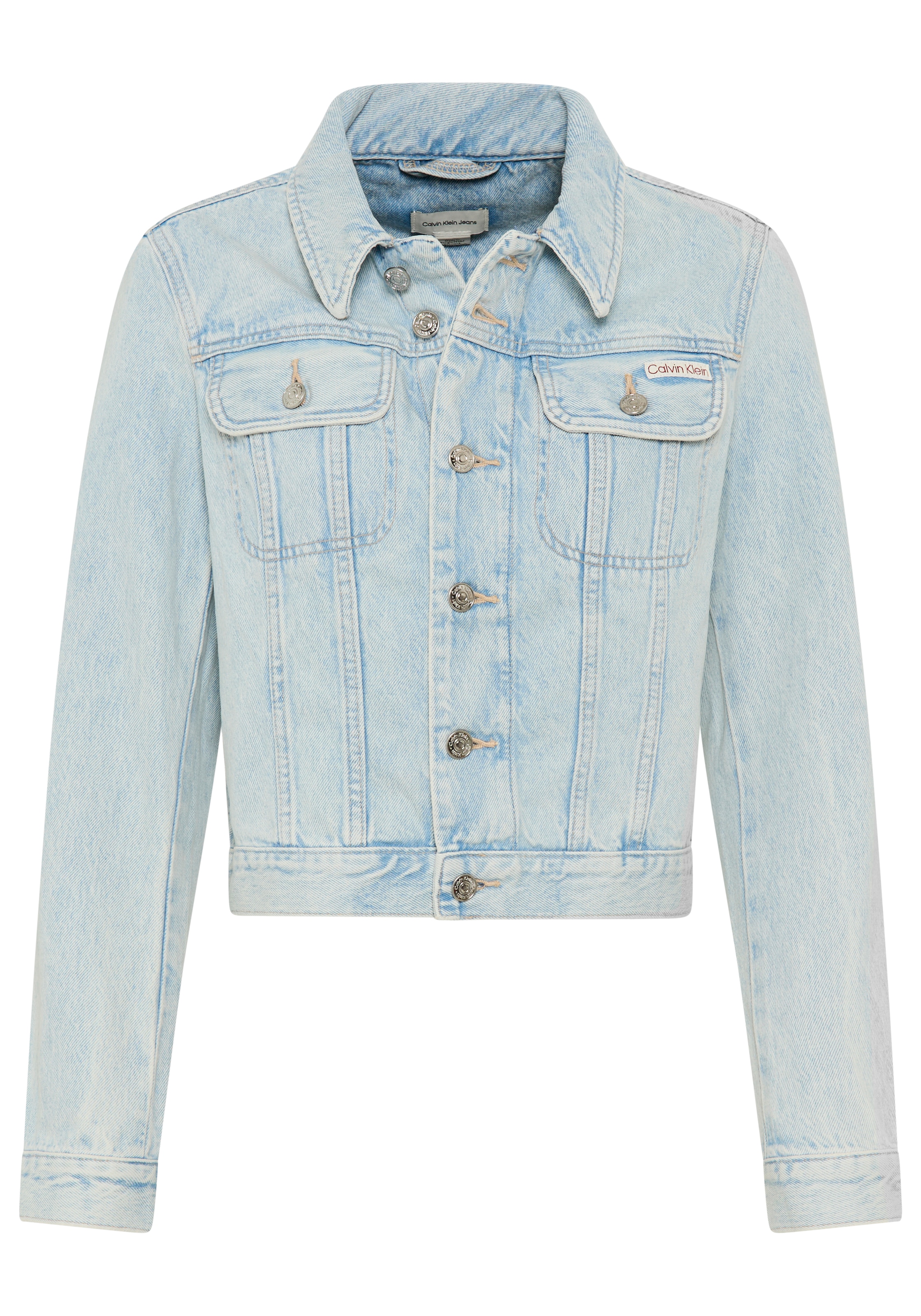 Calvin Klein Jeans Jeansjacke "CROP 90S", schmale, kurze Passform, used-was günstig online kaufen