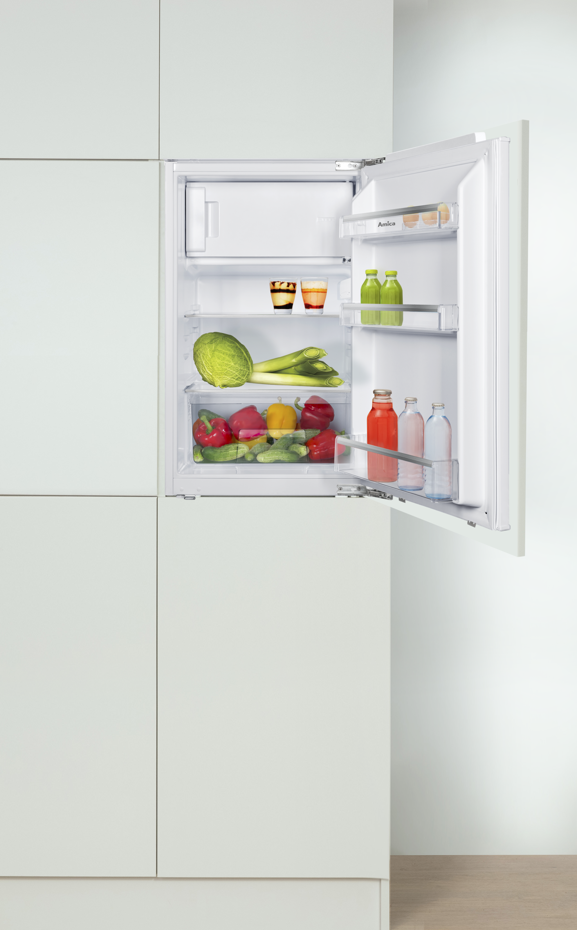 Amica Einbaukühlgefrierkombination »EKSX 361 905« 87,1 cm hoch 54 cm breit Tür-Offen-Alarm