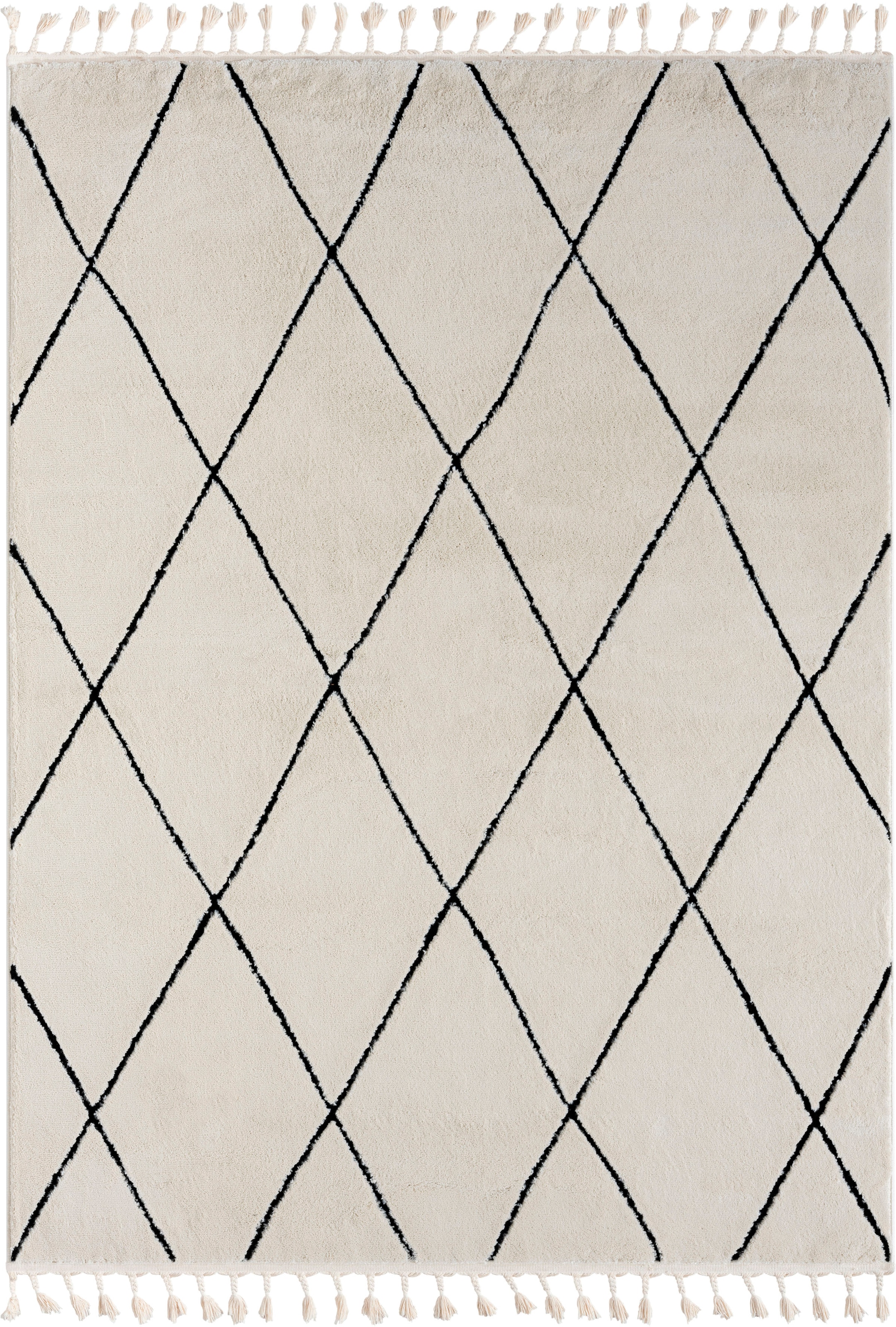Myflair Möbel & Accessoires Hochflor-Teppich »Moroccan Diamond«, rechteckig, 24 mm Höhe, modern, marokkanisches Design, Rauten Muster, weich durch Hochflor
