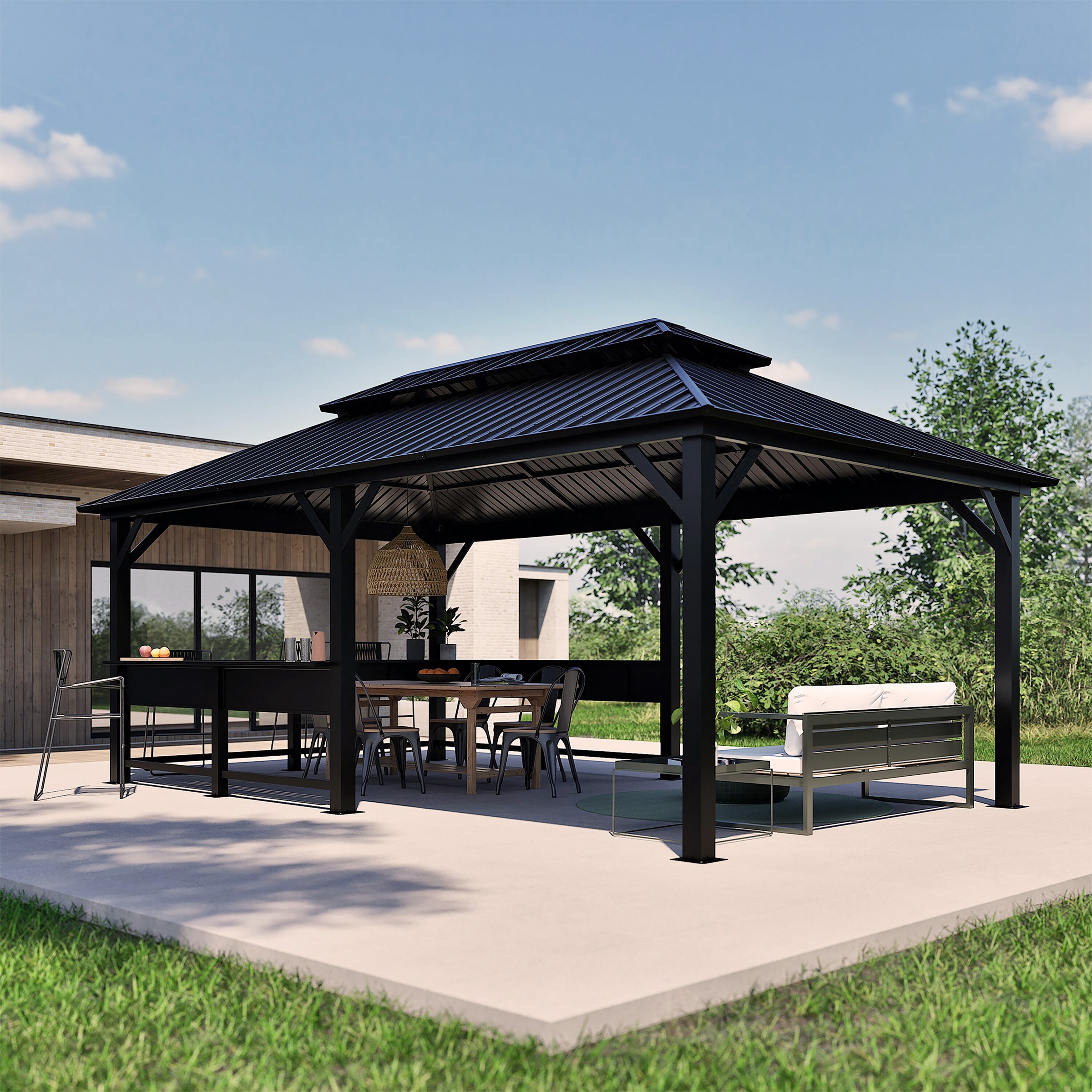 Sojag Pavillon "Bondi 1220 Schwarz" 598,7x363,8x307cm