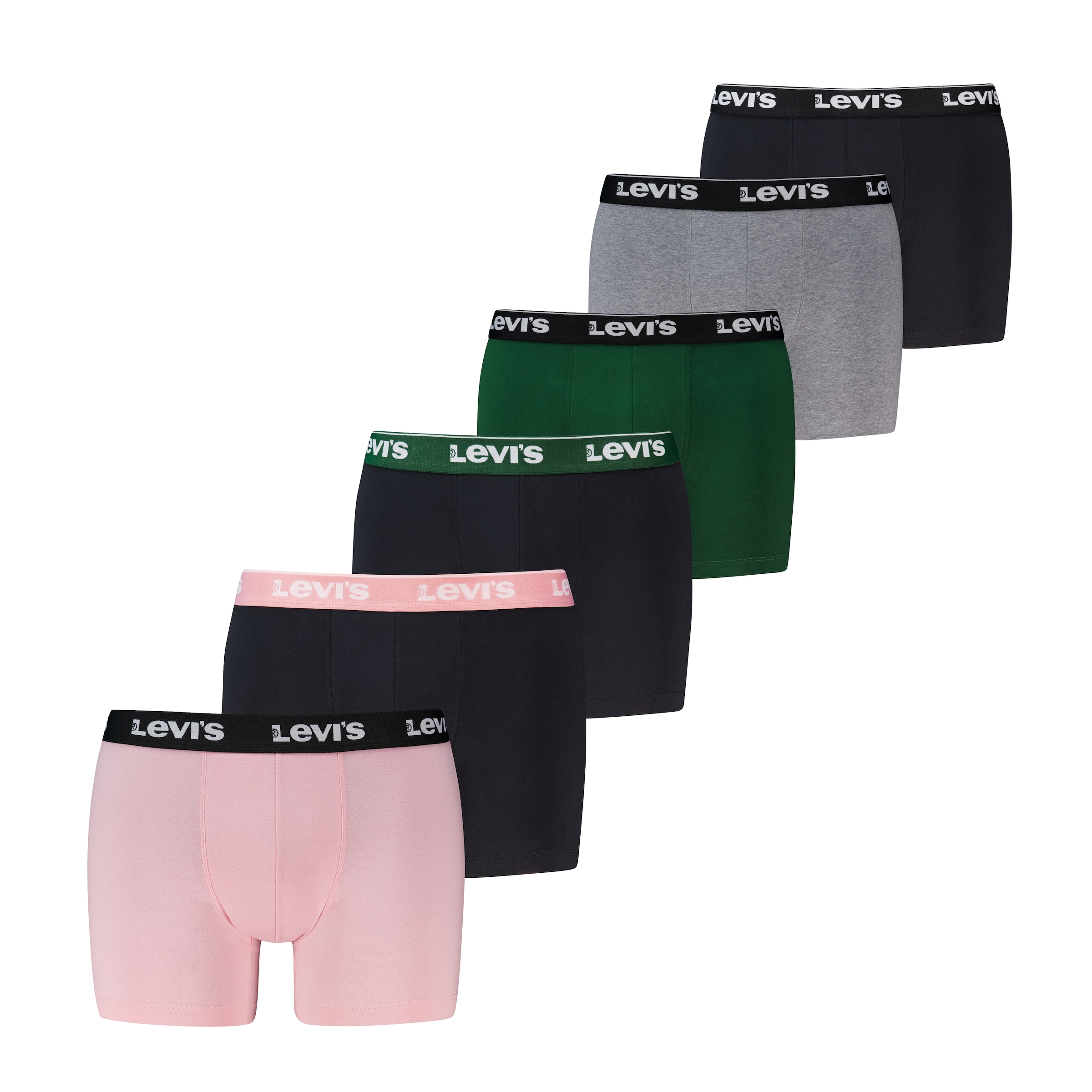 Levis "LEVIS MEN REPEAT LOGO BOXER BRIEF" 6er Pack, Logobund und ohne Eingriff