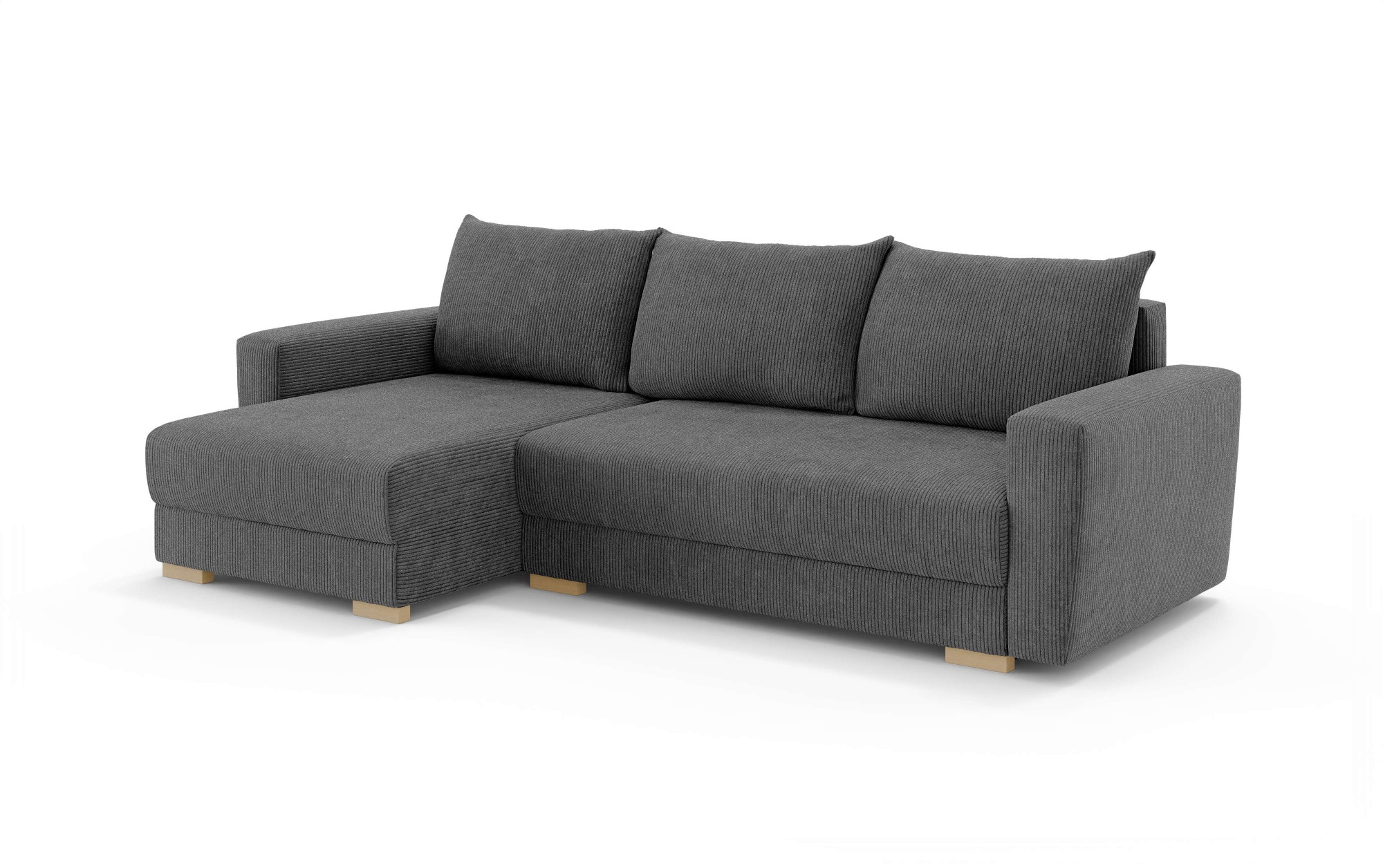 INOSIGN Ecksofa »MAGHERA universell Schlafsofa mit Bettkasten, Maße B/T/H: 255/142/84cm«, L-Form mit Recamiere rechts oder links montierbar, hoher Sitzkomfort