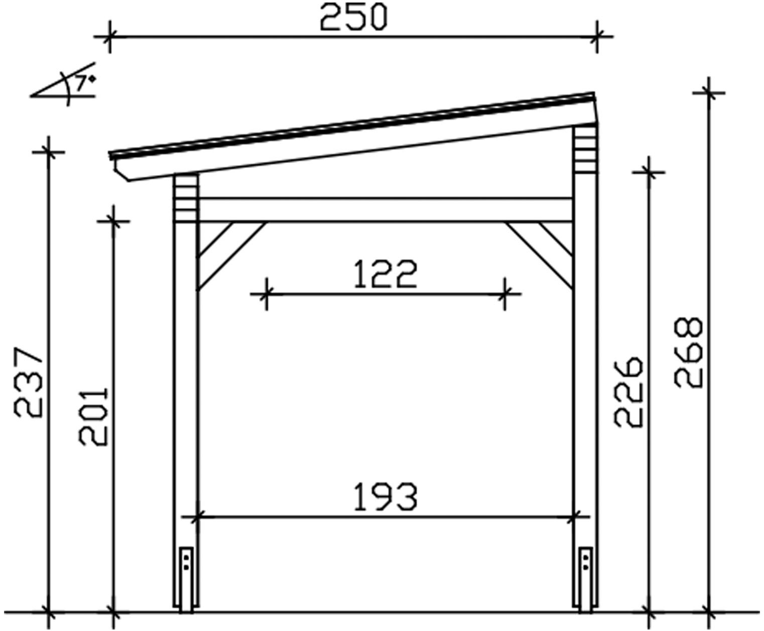 Skanholz Terrassendach »Sanremo«, Leimholz