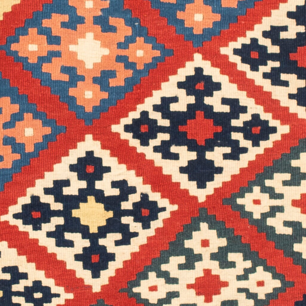 morgenland Wollteppich »Kelim - Oriental quadratisch - 105 x 101 cm - dunkelrot«, quadratisch