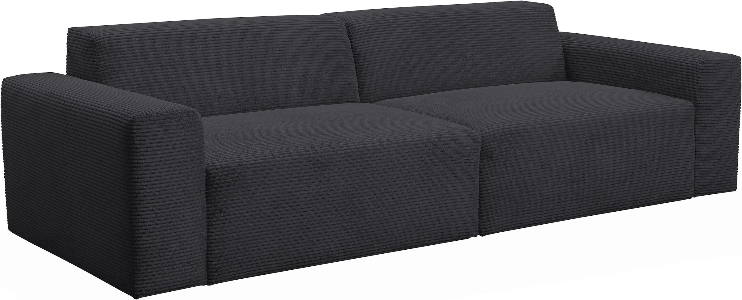 WERK2 Sofa »Zeus 3-Sitzer, Big-Sofa, Breite 256cm, Tiefe 105cm, modern und bequem«, Curvy Trend 3-Sitzer mit urbaner Optik