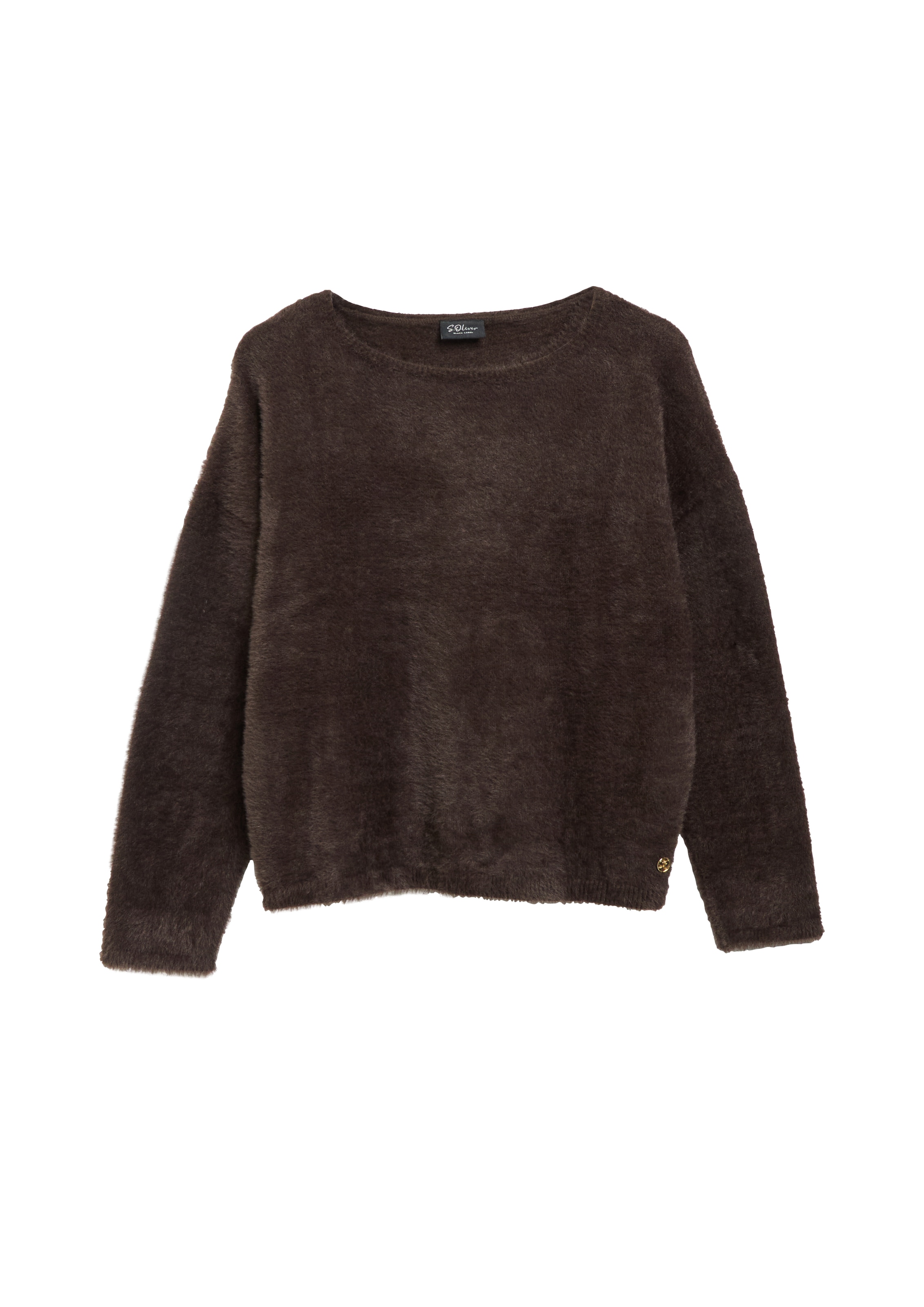 s.Oliver BLACK LABEL Strickpullover U-Boot-Ausschnitt, Regular Fit, Viskosemix
